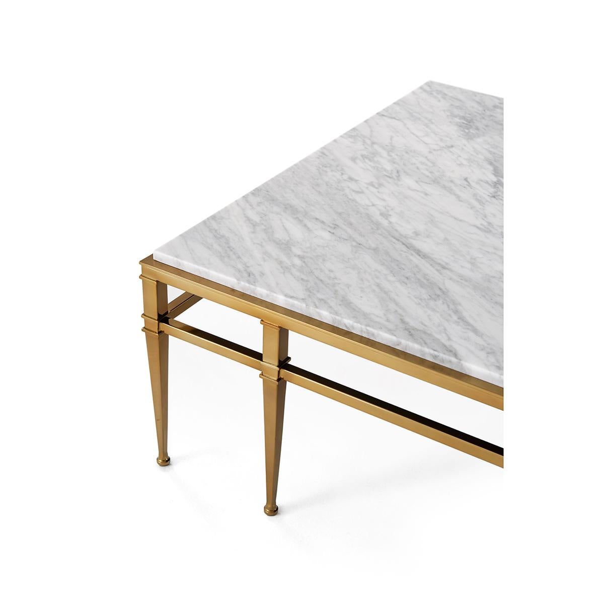 Modern Marble Top Coffee Table For Sale at 1stDibs