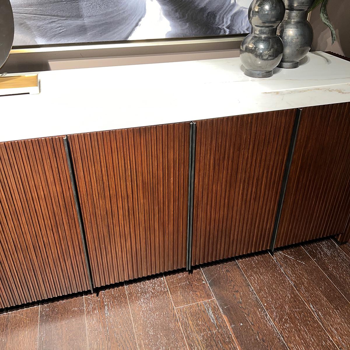 Mid-Century Modern Modern Marble Top Credenza For Sale
