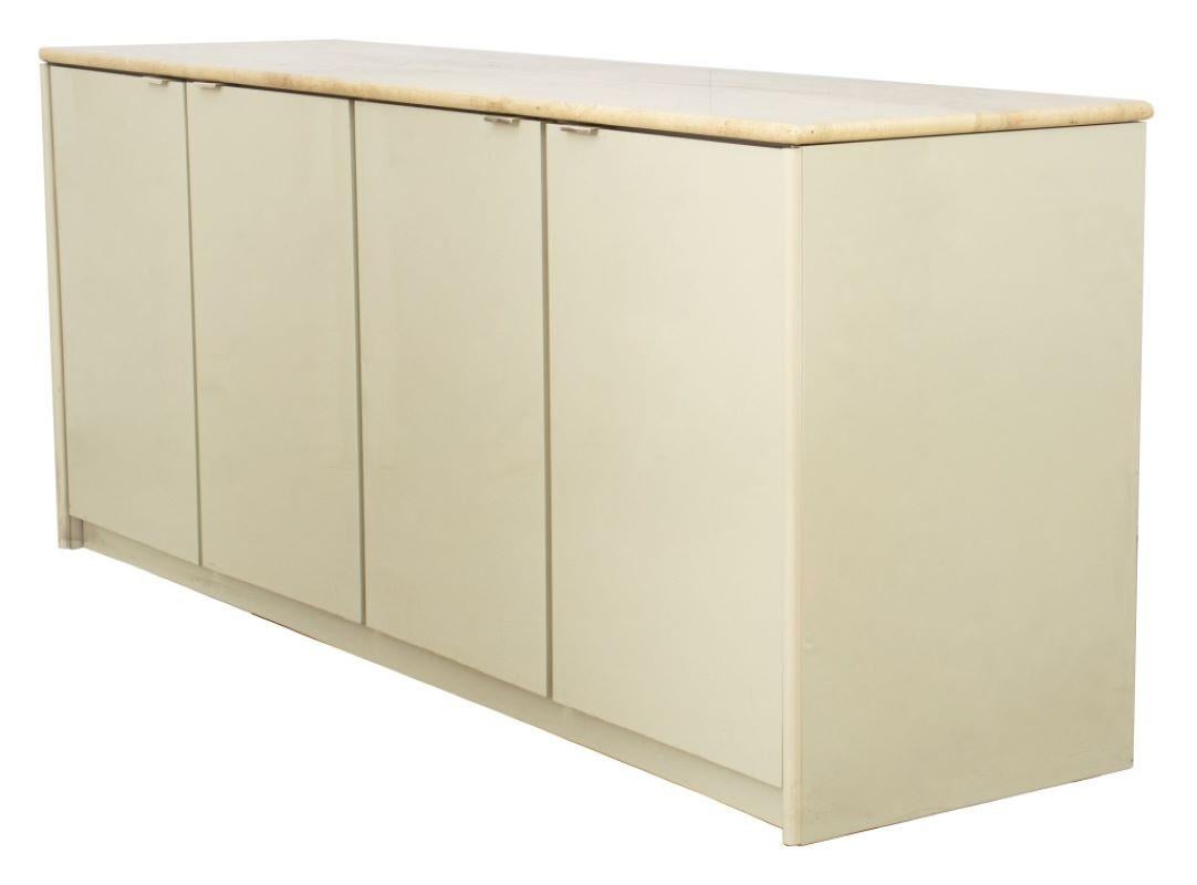20th Century Modern Marble Top Credenza