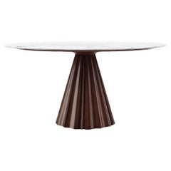 Table de salle à manger ronde moderne à plateau en marbre