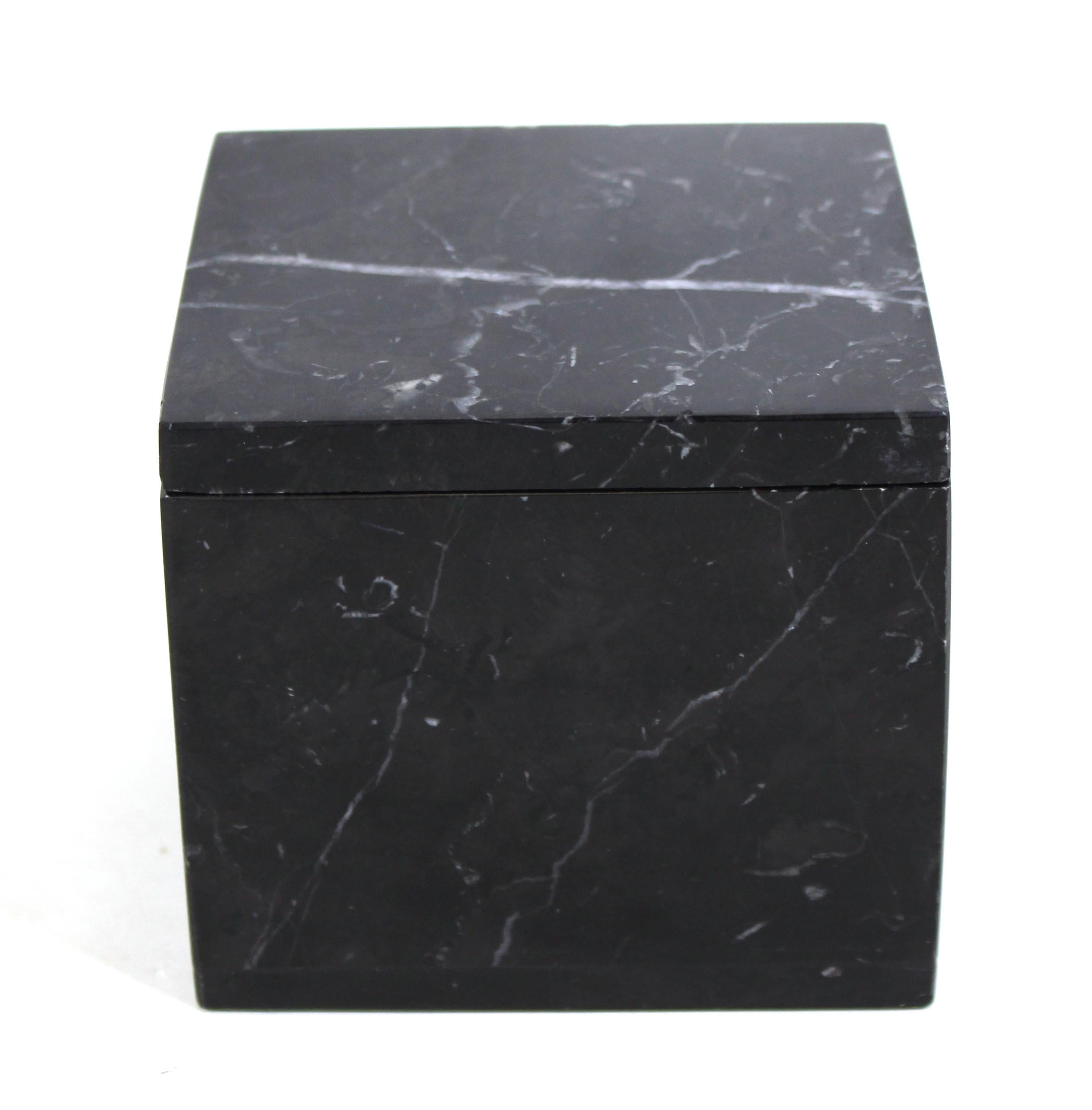 Egyptian Modern Marble Trinket Box For Sale