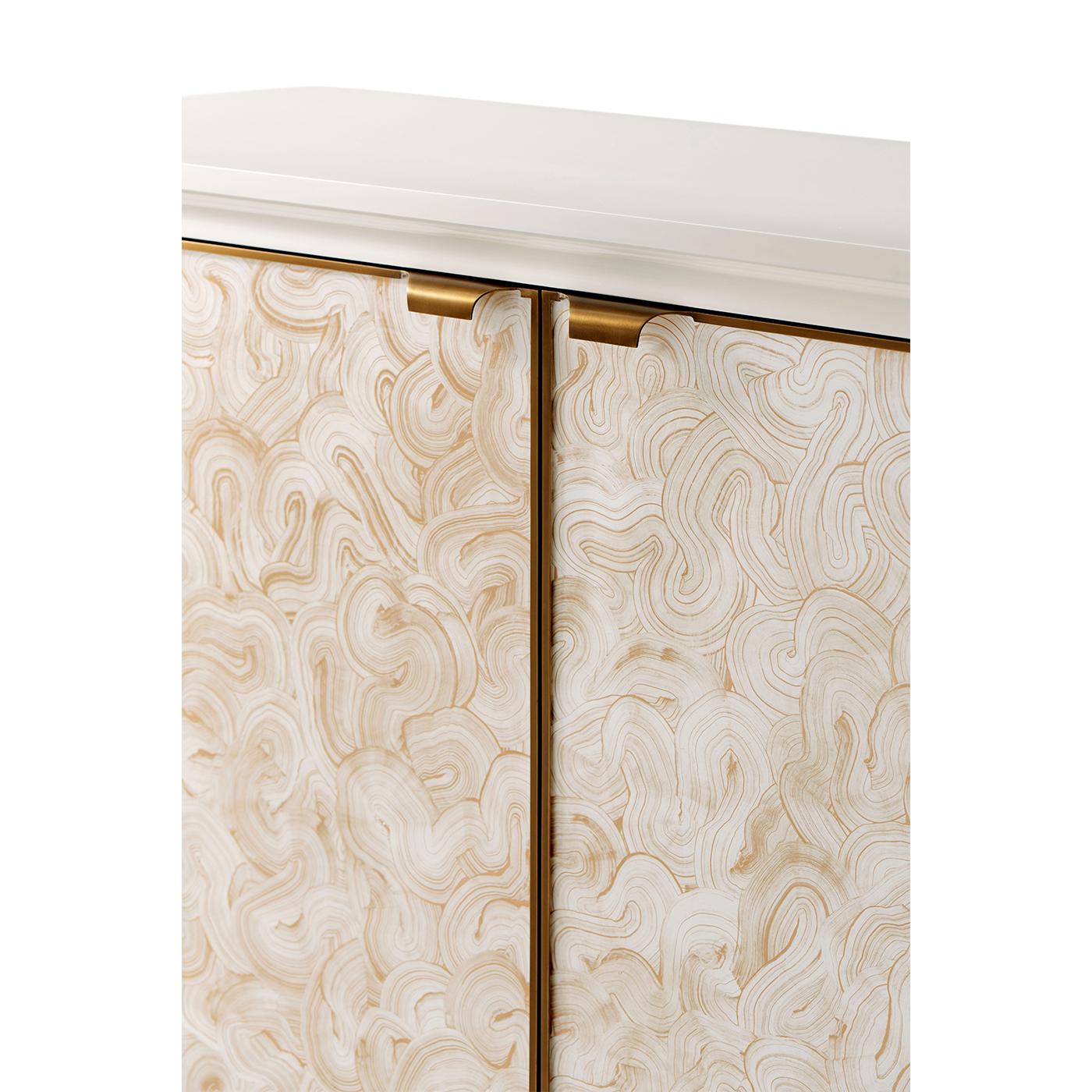 Modern Marbleized Cabinet In New Condition For Sale In Westwood, NJ