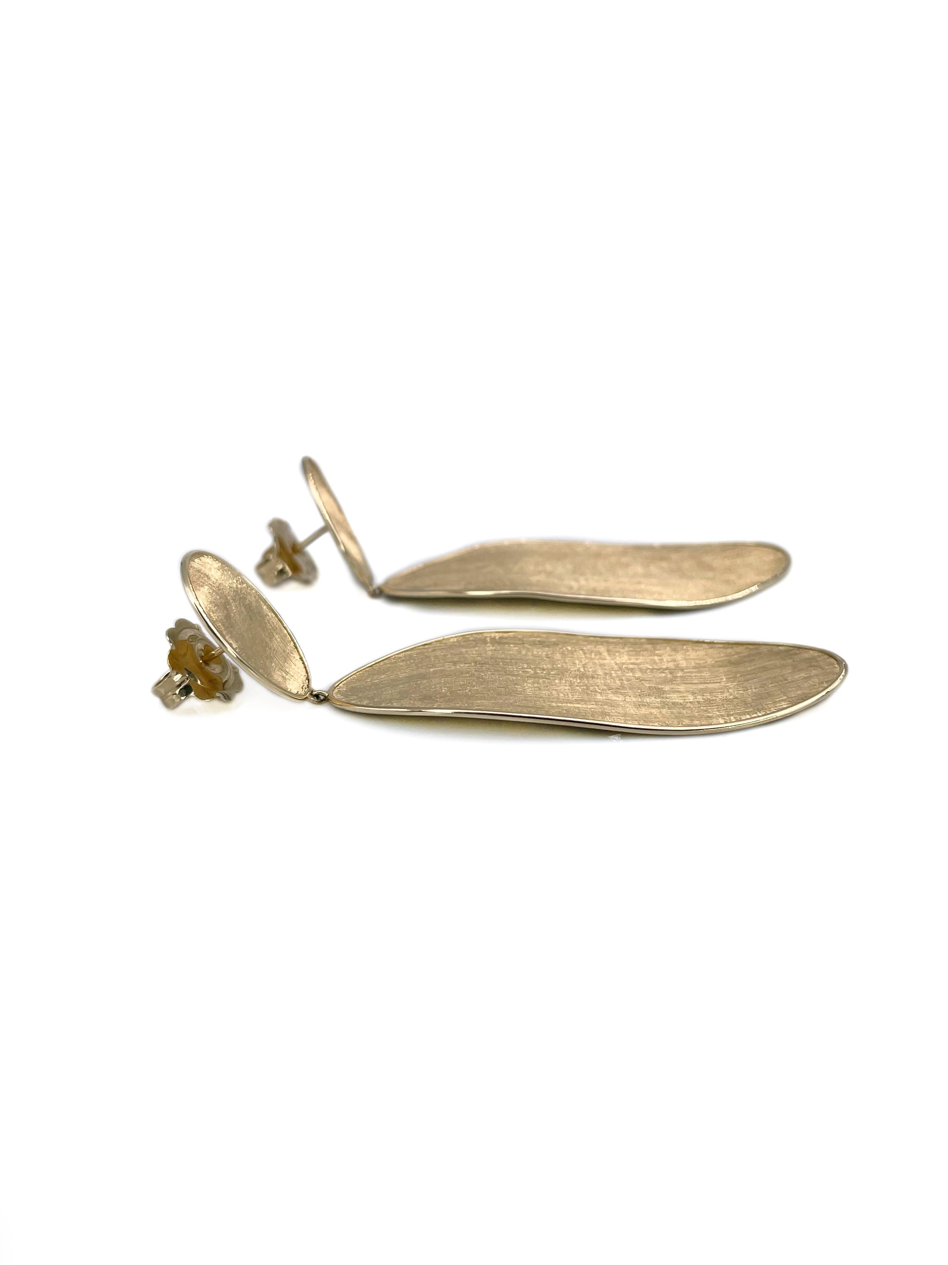 Women's Modern Marco Bicego 18 Karat Yellow Gold “Lunaria” Drop Earrings For Sale