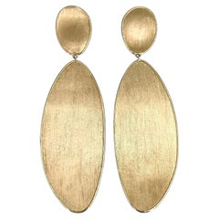 Modern Marco Bicego 18 Karat Yellow Gold “Lunaria” Drop Earrings