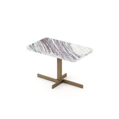 Modern Margem Coffee Table made with Neolith Colorado Dunes Polished and Brass