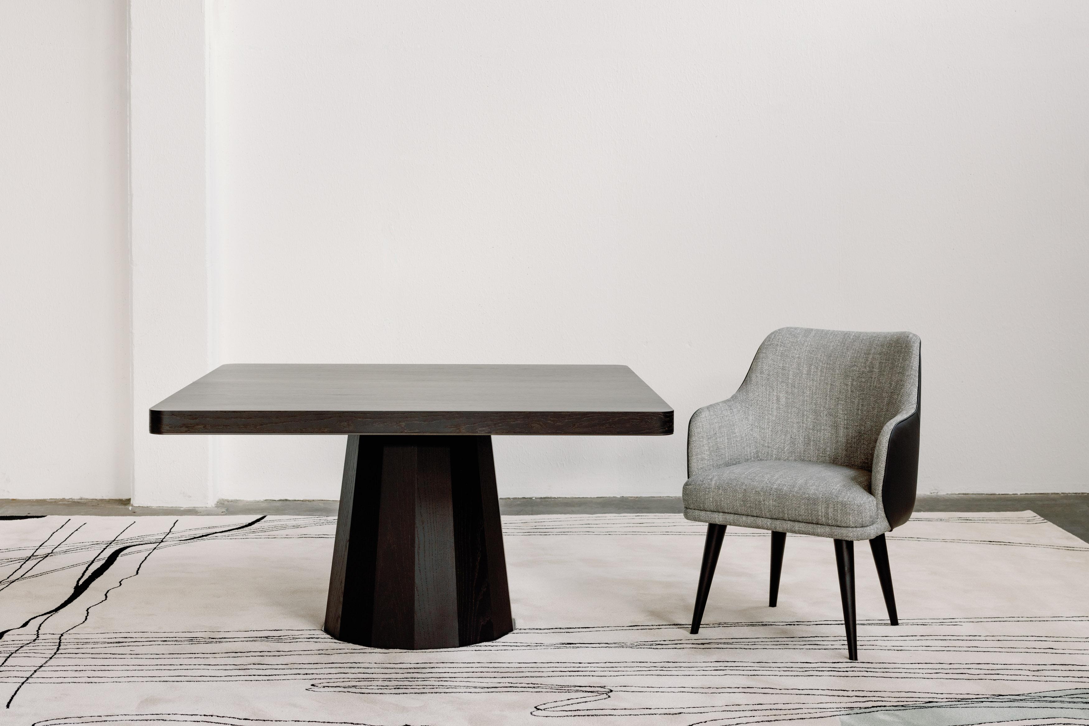 Modern Margot Dining Chair, Brass, Cotton Linen, Handmade Portugal by Greenapple In New Condition For Sale In Lisboa, PT