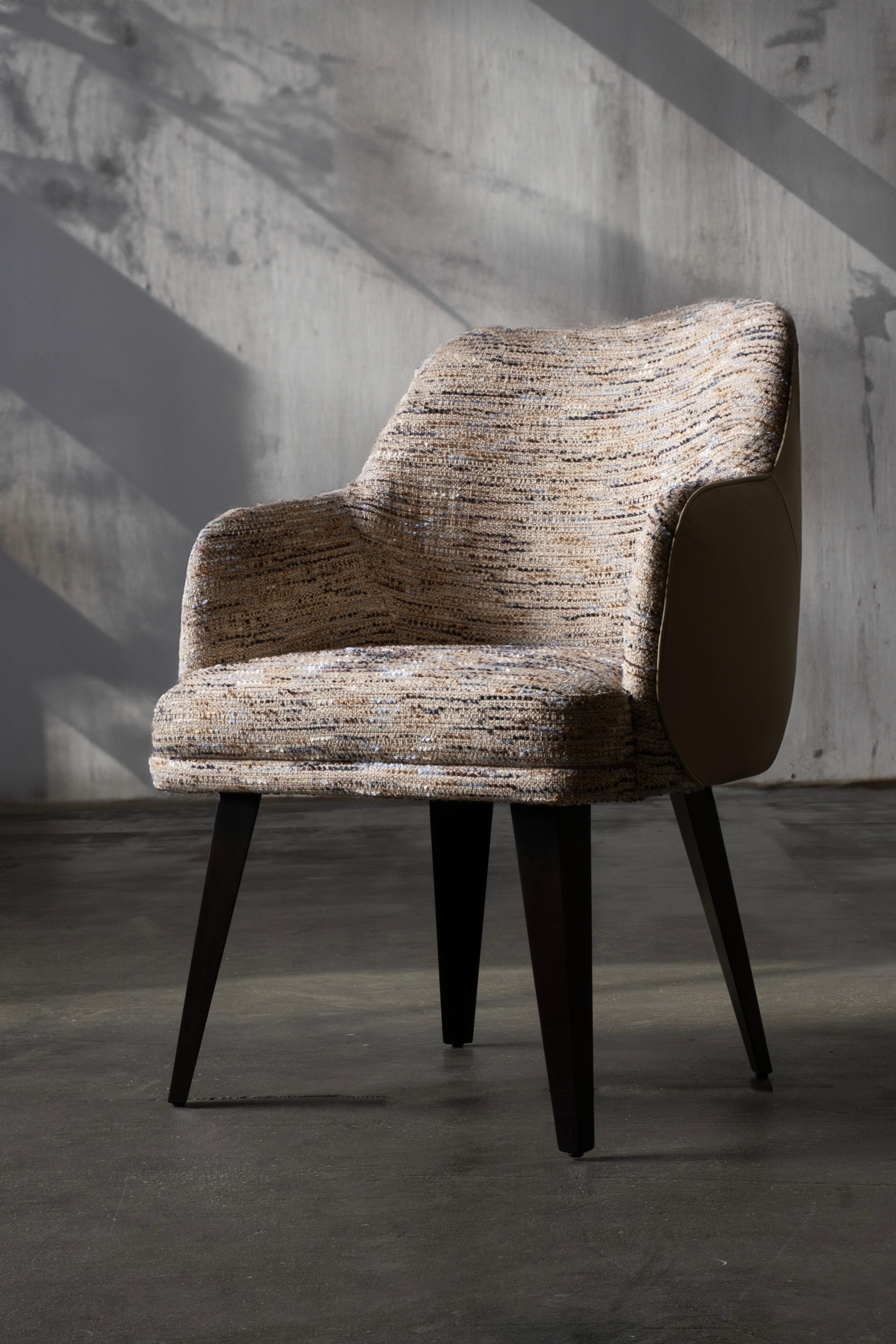 Margot Chair, Modern Collection, Handcrafted in Portugal - Europe by GF Modern.

The Margot leather dining chair stands as a contemporary piece that redefines the standards of modern living. The interplay of soft, graceful lines and premium