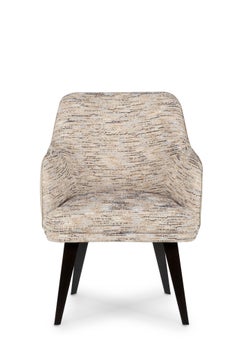 Modern Margot Leather Dining Chair, Brass, NOBILIS, Handmade by Greenapple