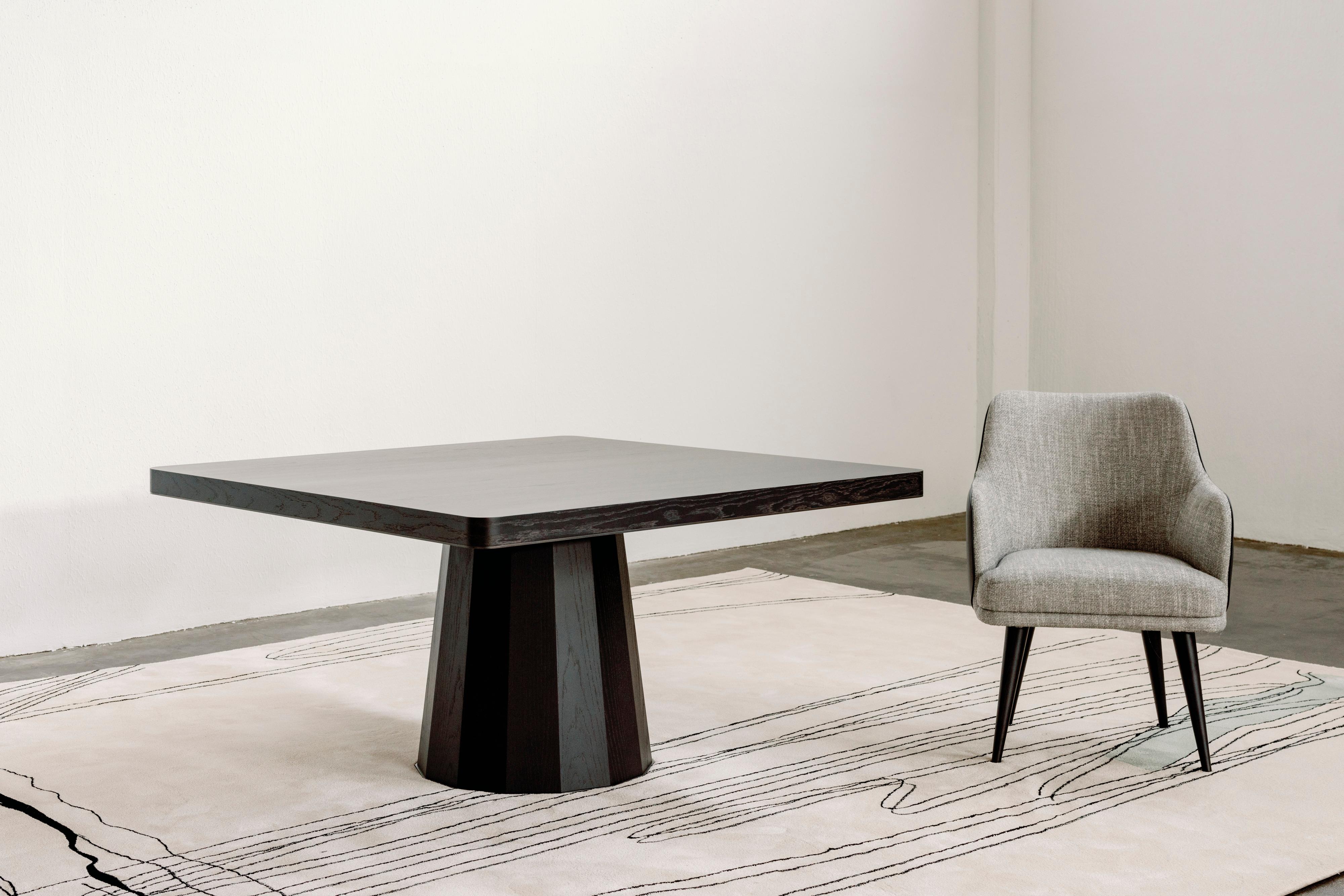 Chaises de salle à manger modernes Margot, cuir noir, fabriquées à la main au Portugal par Greenapple en vente 5