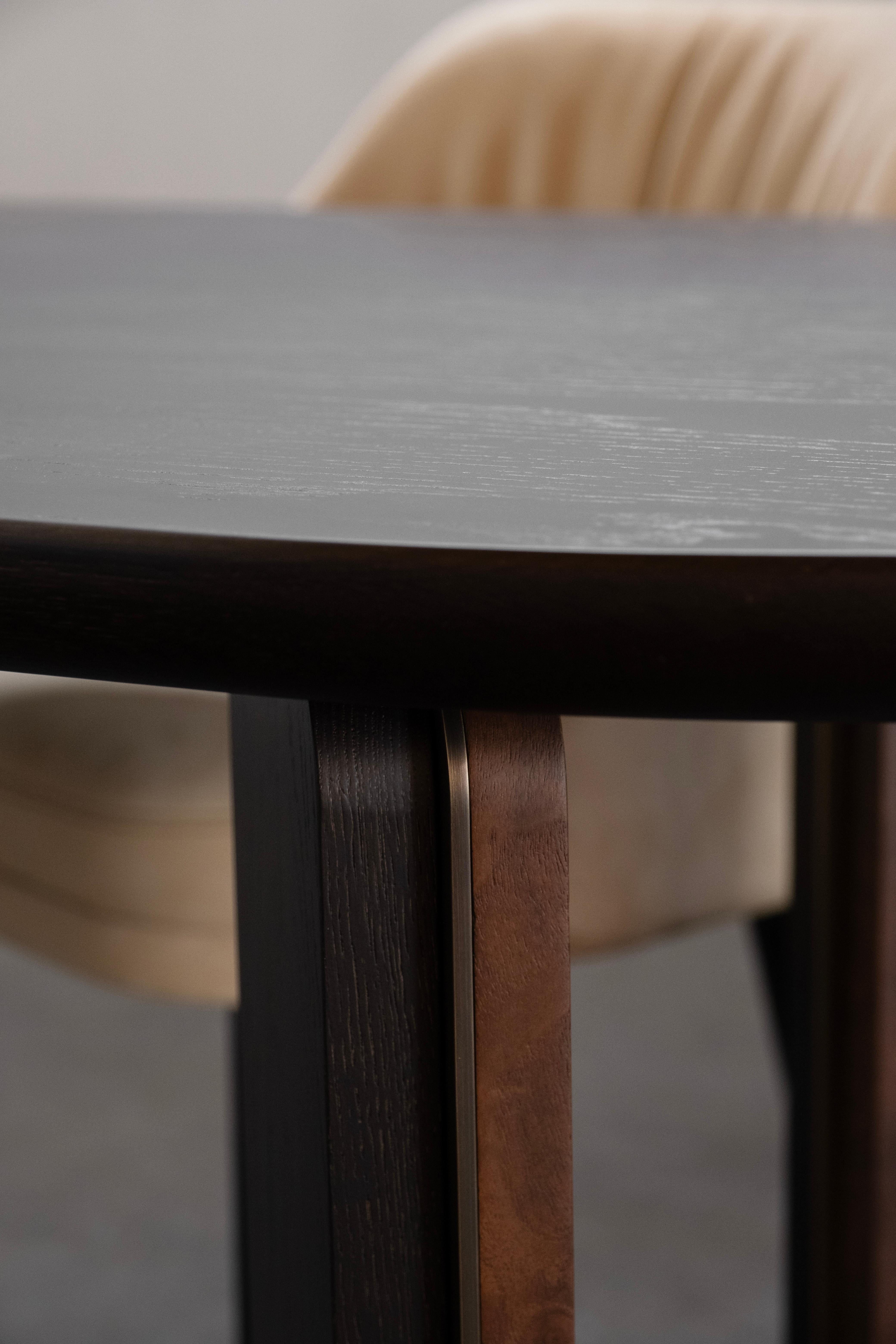 Fait main Chaises de salle à manger modernes Margot, cuir nubuck, fabriquées à la main au Portugal par Greenapple en vente