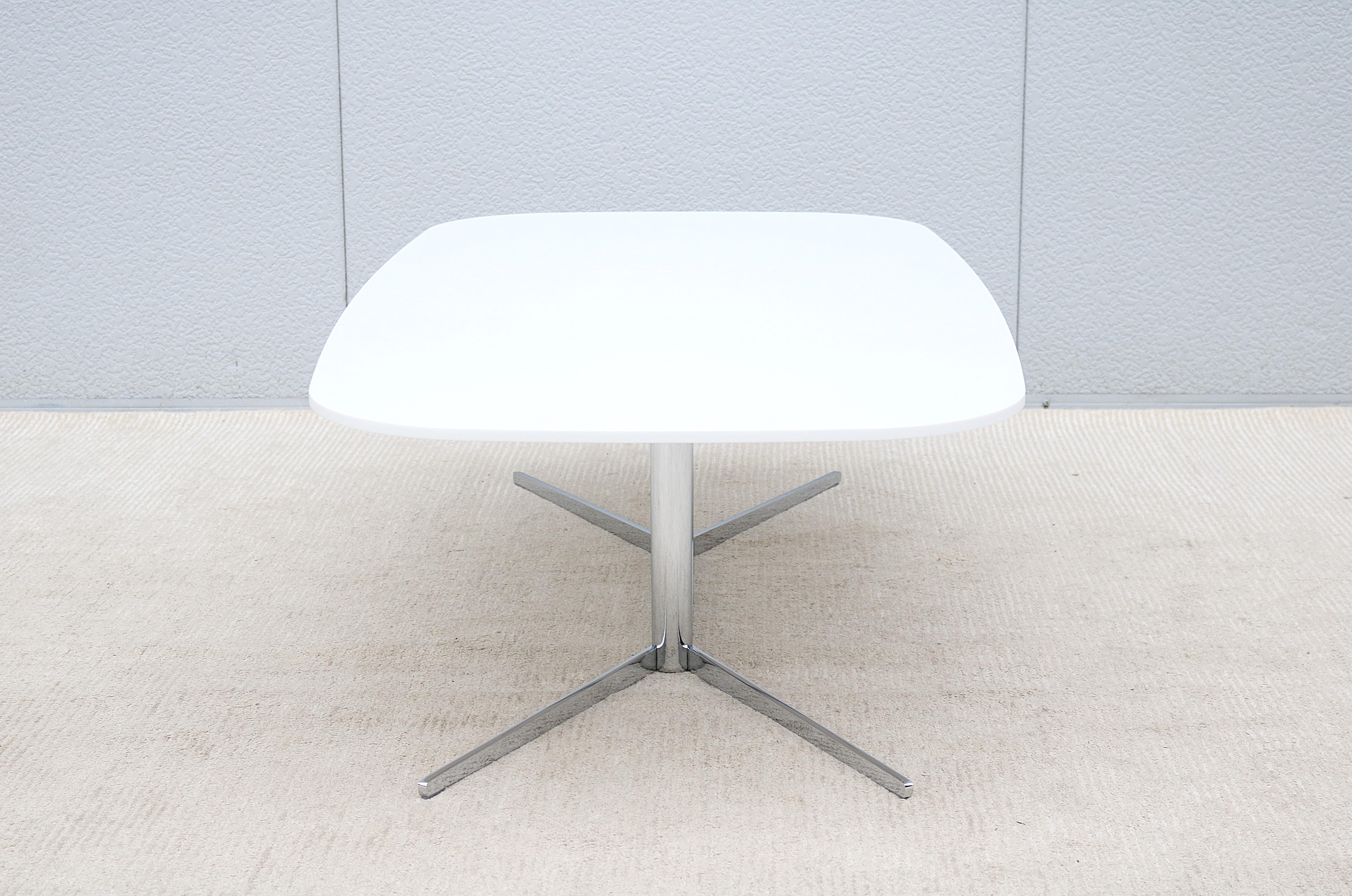 Modern Mario Ruiz for Studio TK Envita Rectangular White Corian Top Coffee Table For Sale 6