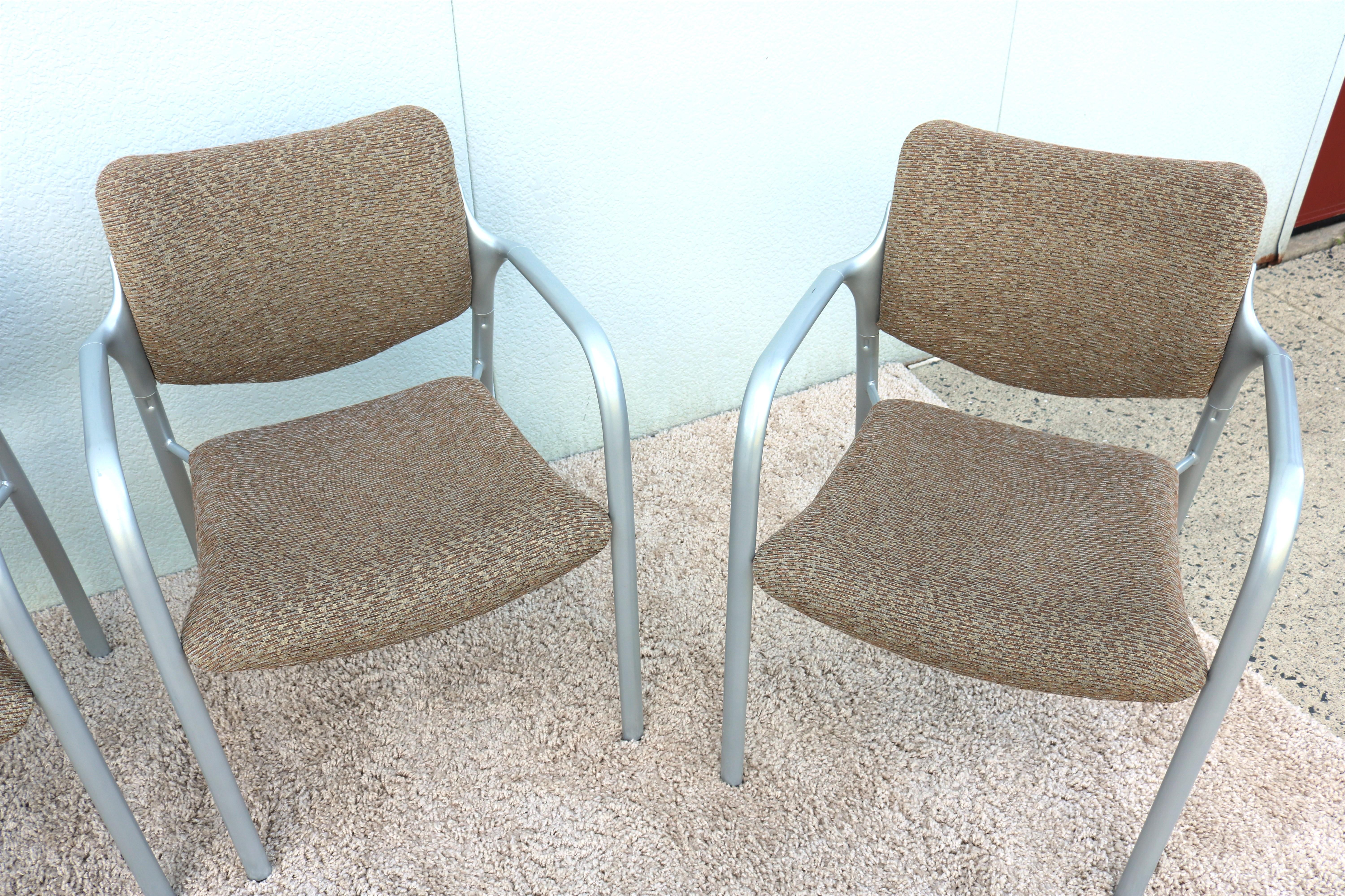 American Modern Mark Goetz for Herman Miller Aside Side Stacking Chairs - Set of 4 For Sale