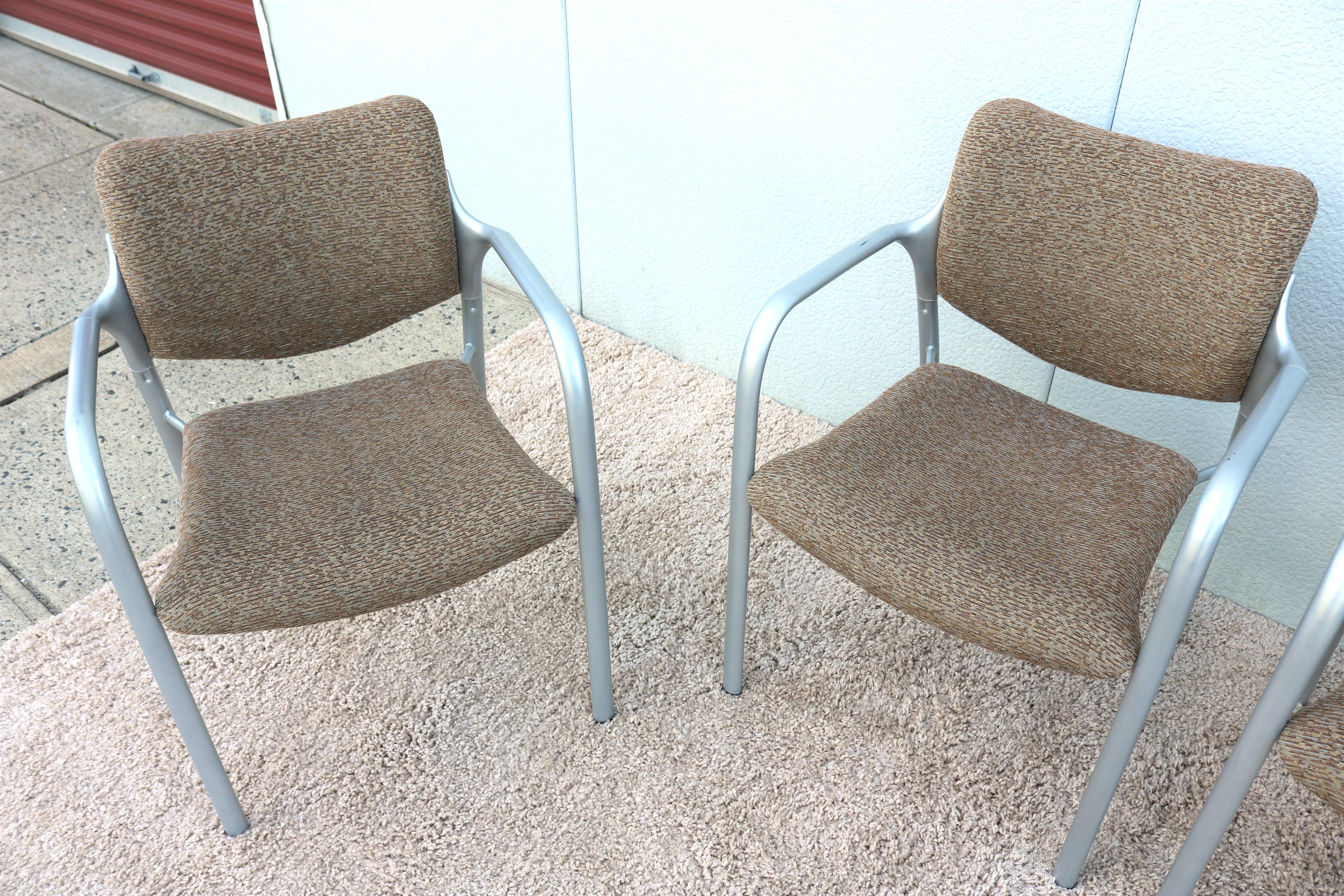 American Modern Mark Goetz for Herman Miller Aside Side Stacking Chairs - Set of 4 For Sale