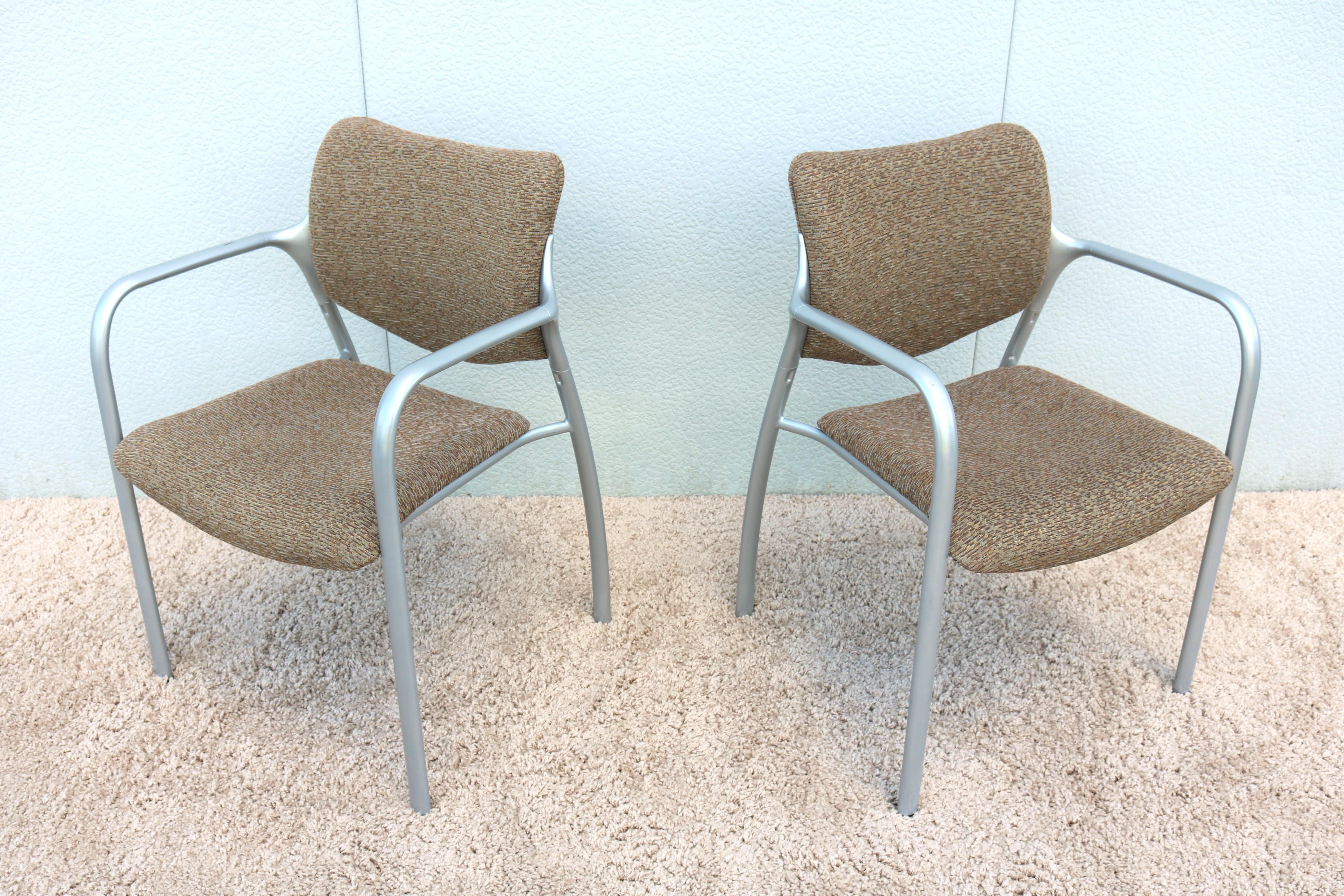 Contemporary Modern Mark Goetz for Herman Miller Aside Side Stacking Chairs - Set of 4 For Sale