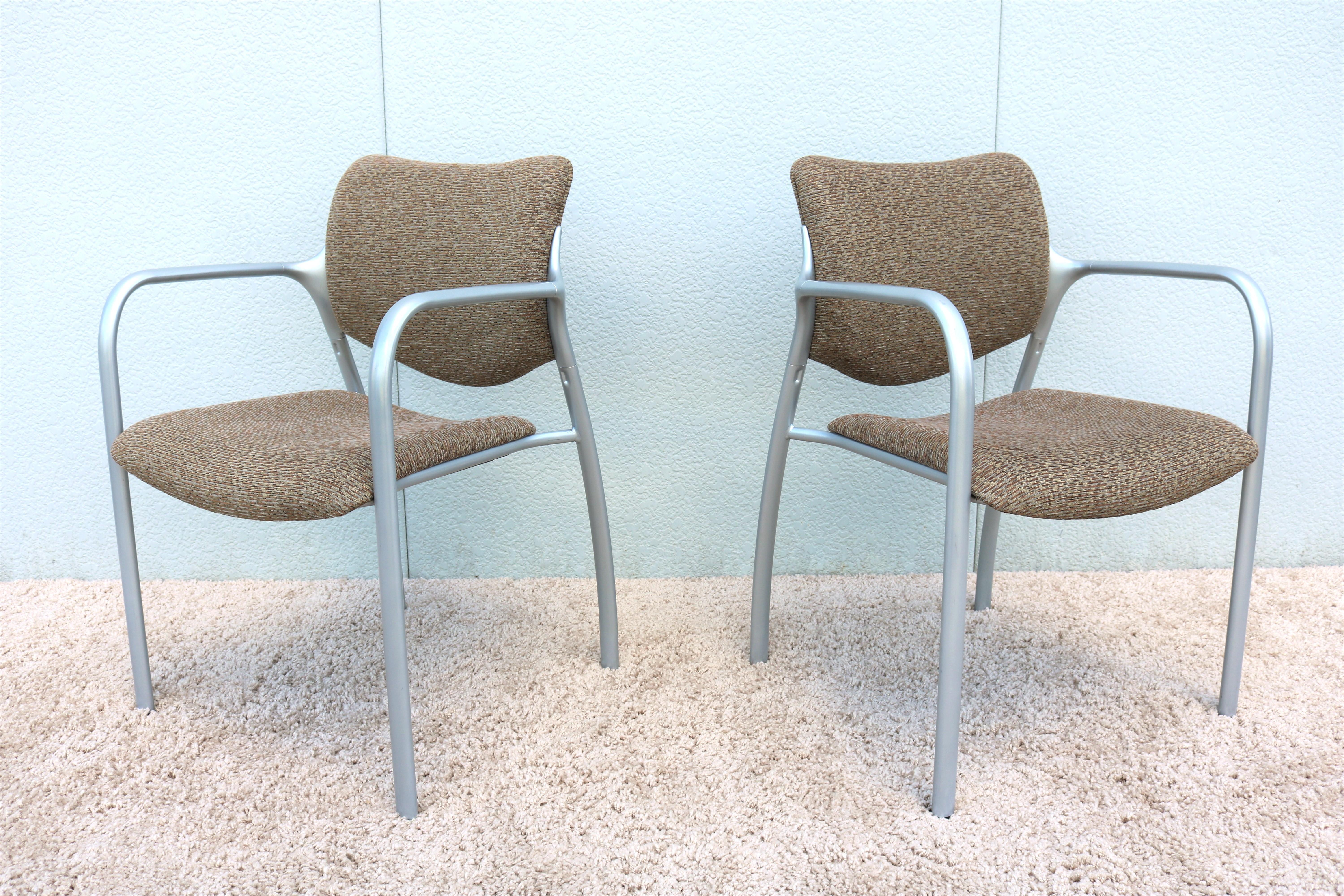 Metal Modern Mark Goetz for Herman Miller Aside Side Stacking Chairs - Set of 4 For Sale