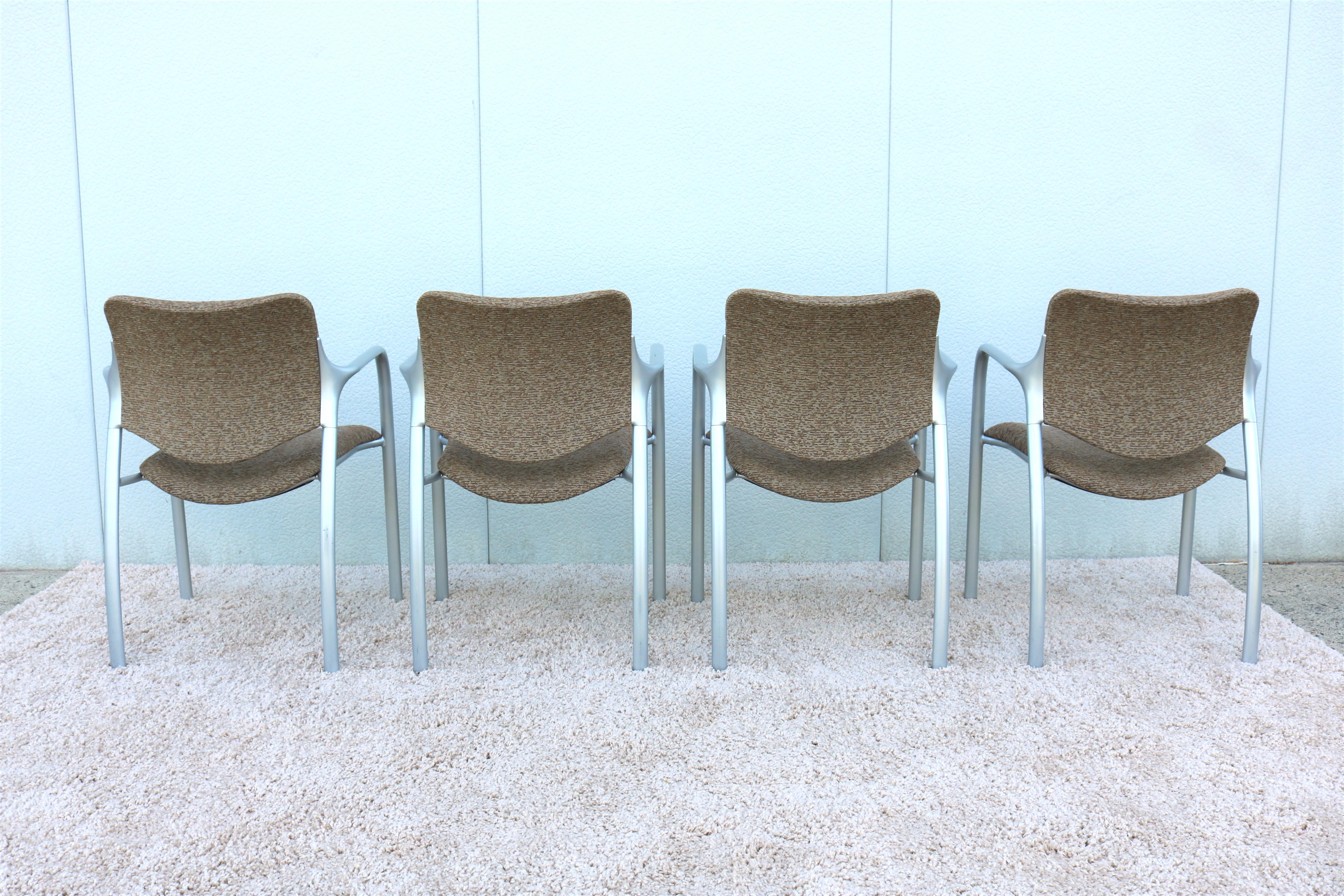 Modern Mark Goetz for Herman Miller Aside Side Stacking Chairs - Set of 4 For Sale 2