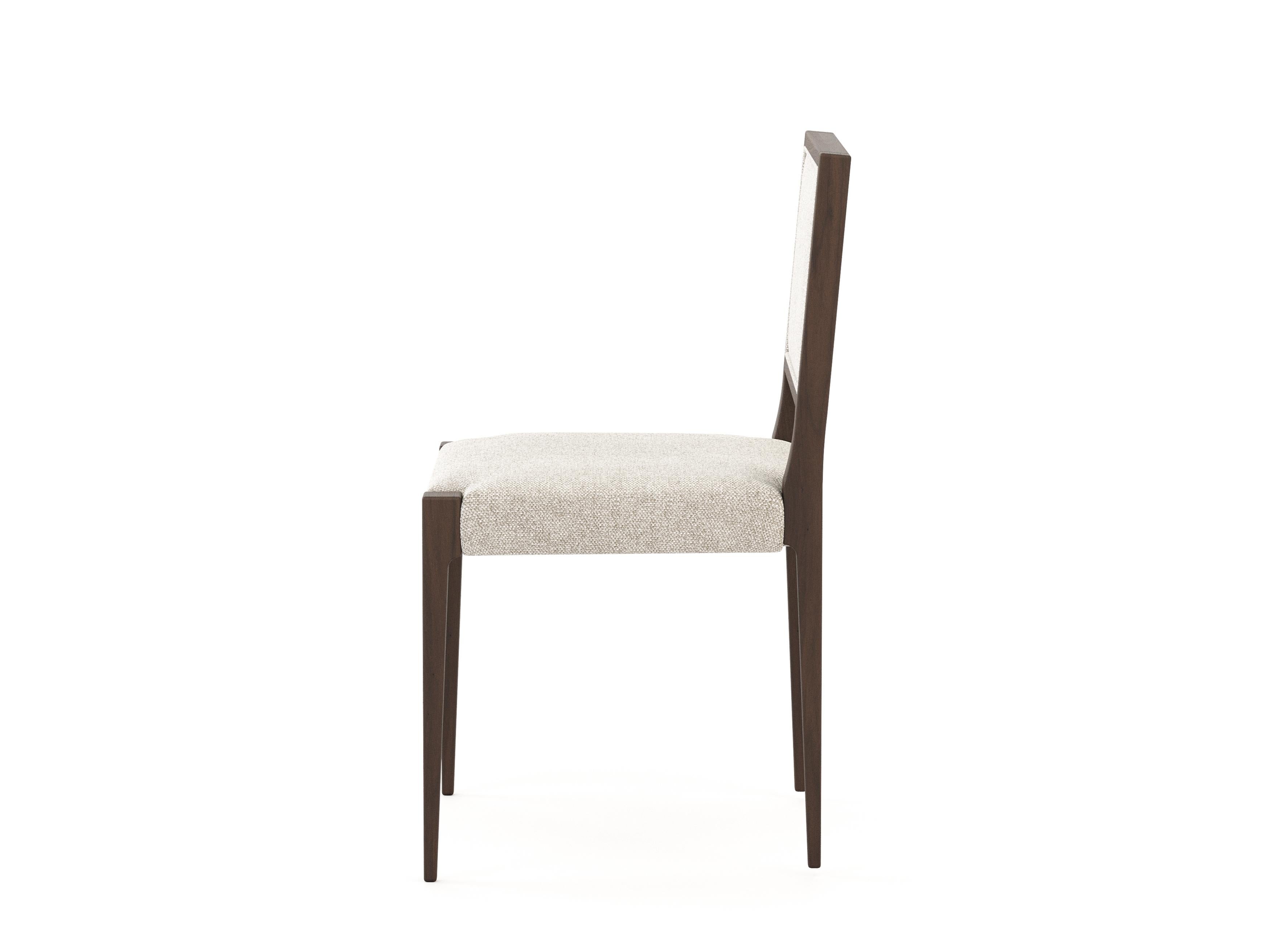 Moderne The Moderns Chair en noyer et textile, fait à la main par Stylish Club en vente