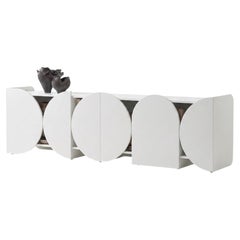 Modern Matt Sideboard Buffet Cabinet Mogg Shape 240 cm RAL 9016 Bauhaus Style