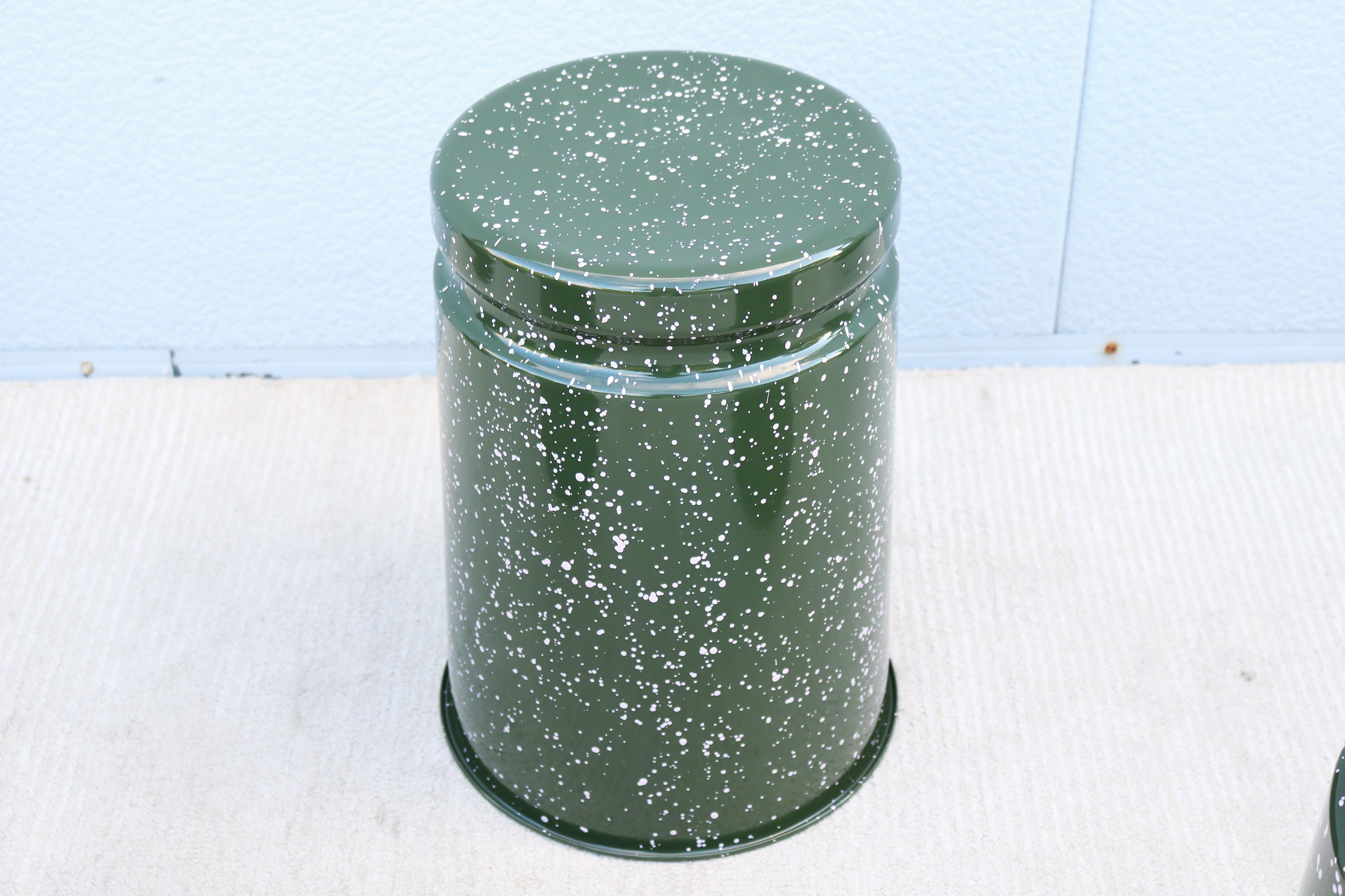 Modern Max Lamb for Hem Last Stools in Green and Pink Splatter - a Pair For Sale 9