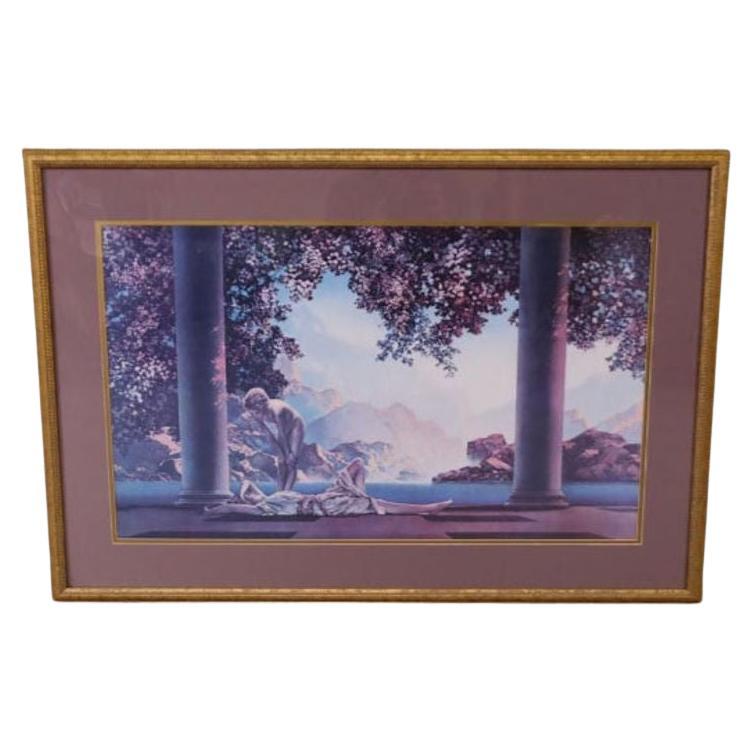 Lámina moderna enmarcada de Maxfield Parrish "Amanecer"