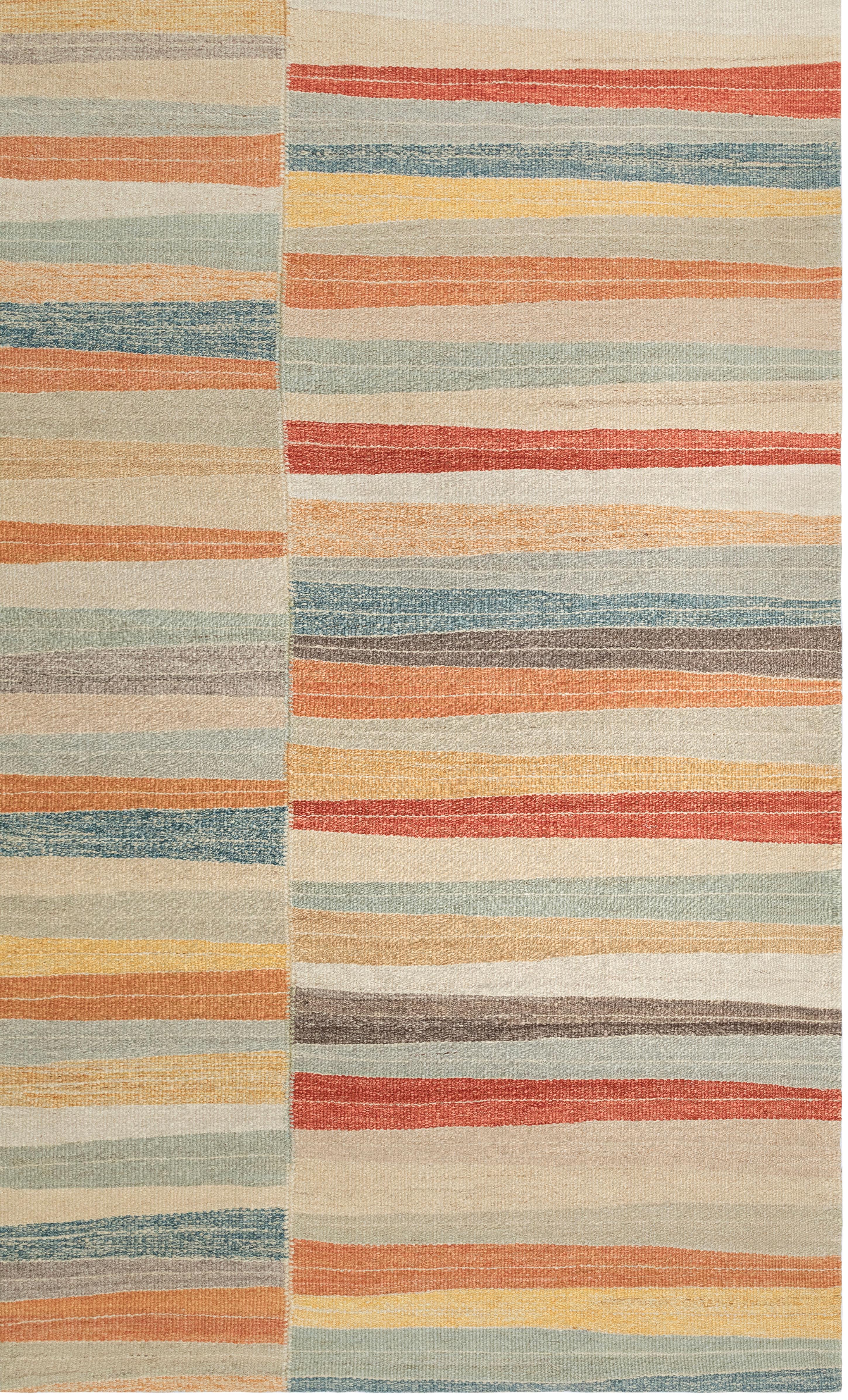 Kilim moderno di Mazandaran - Lana tessuta a mano con tinture biologiche vegetali in vendita 4