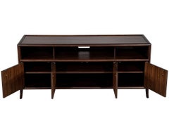 Modern Media Cabinet Sideboard in Zebrawood