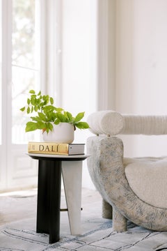 The Moderns Armchair, Velvet Pearl Bouclé, Handmade in Portugal by Greenapple