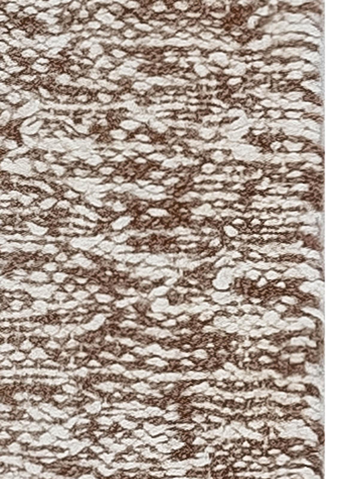 Indian Modern Melange Brown Flat Weave Wool Runner by Doris Leslie Blau For Sale