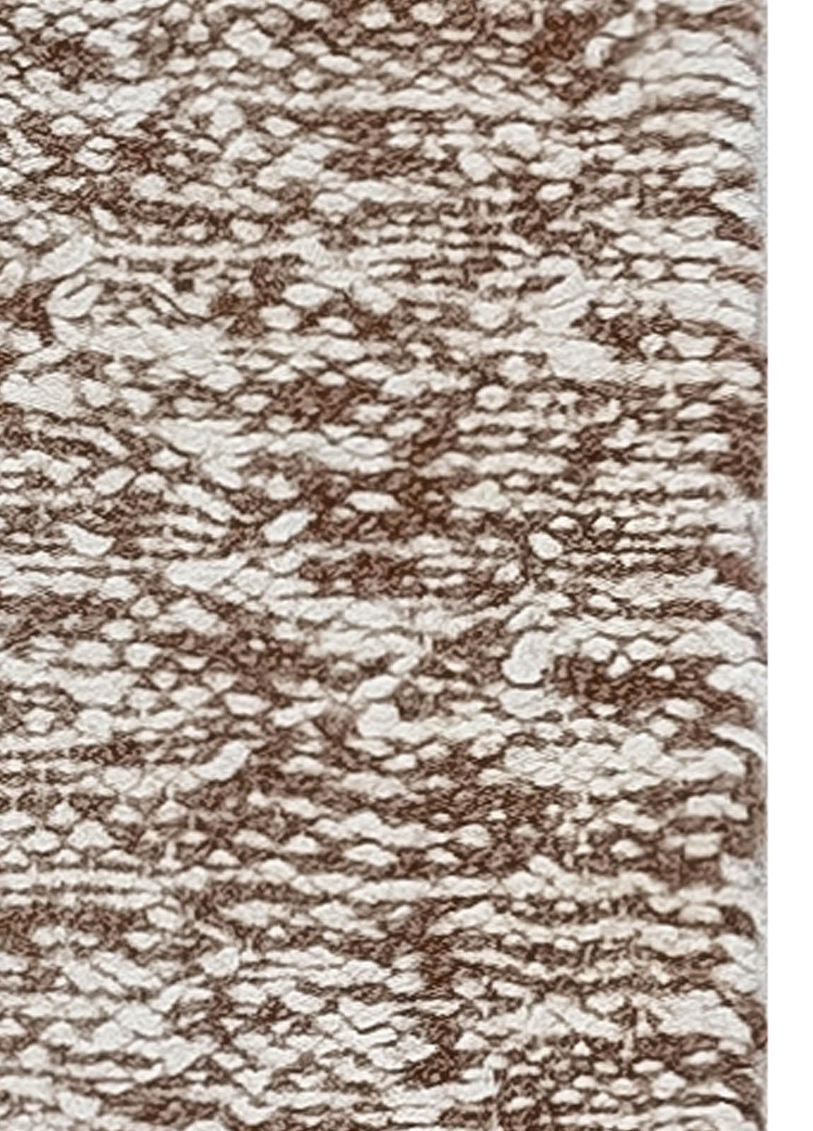 Moderne Chemin de table Modernity en laine mélangée Brown à armure plate par Doris Leslie Blau en vente