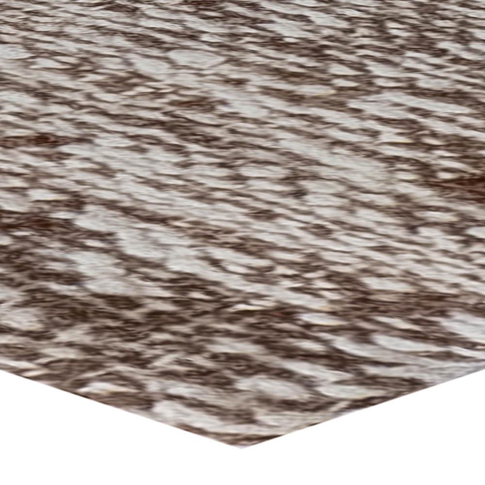 Modern Melange Brown Flat Weave Wool Runner von Doris Leslie Blau im Zustand „Neu“ im Angebot in New York, NY