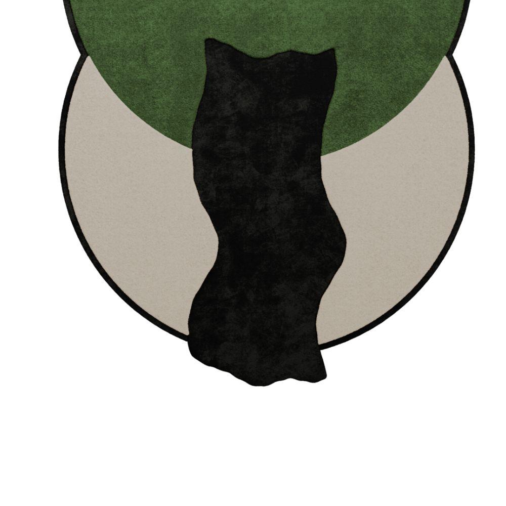 Tapis Shaped 67 is a mid-century modern rug in green, gray, and black, the perfect color combination for timeless interiors.

With a round shape, this mid-century modern rug in trendy colors merges two circles to create a design masterpiece that