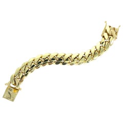 HUGE Modern Men Miami Cuban Link Chain Bracelet Solid Gold 