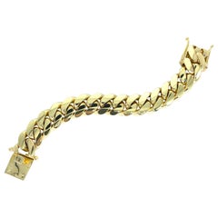 HUGE Modern Men Miami Cuban Link Chain Bracelet Solid Gold