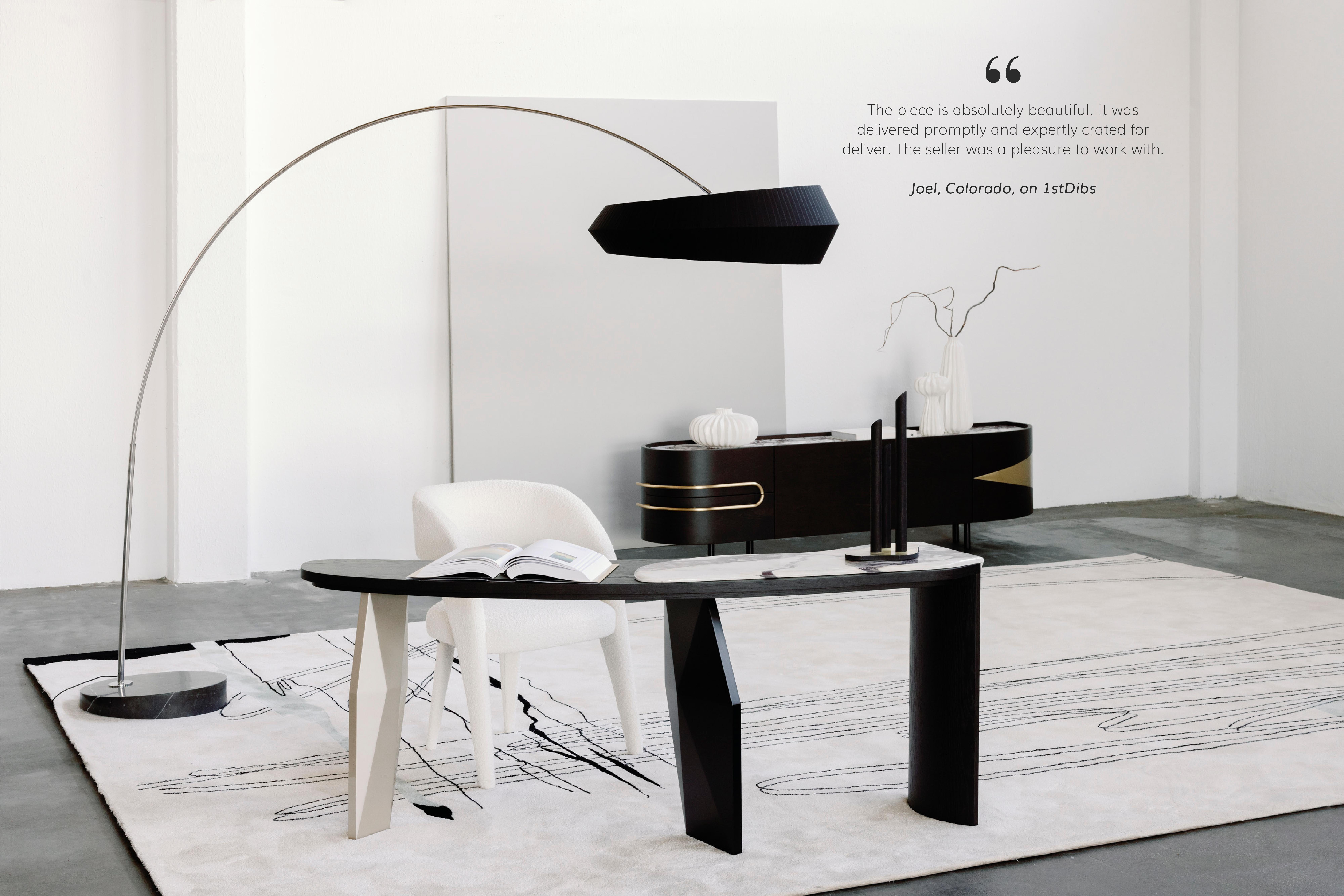 calacatta marble console table