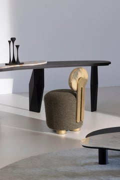 Table console moderne pour hommes, marbre Calacatta Viola fait à la main Portugal Greenapple