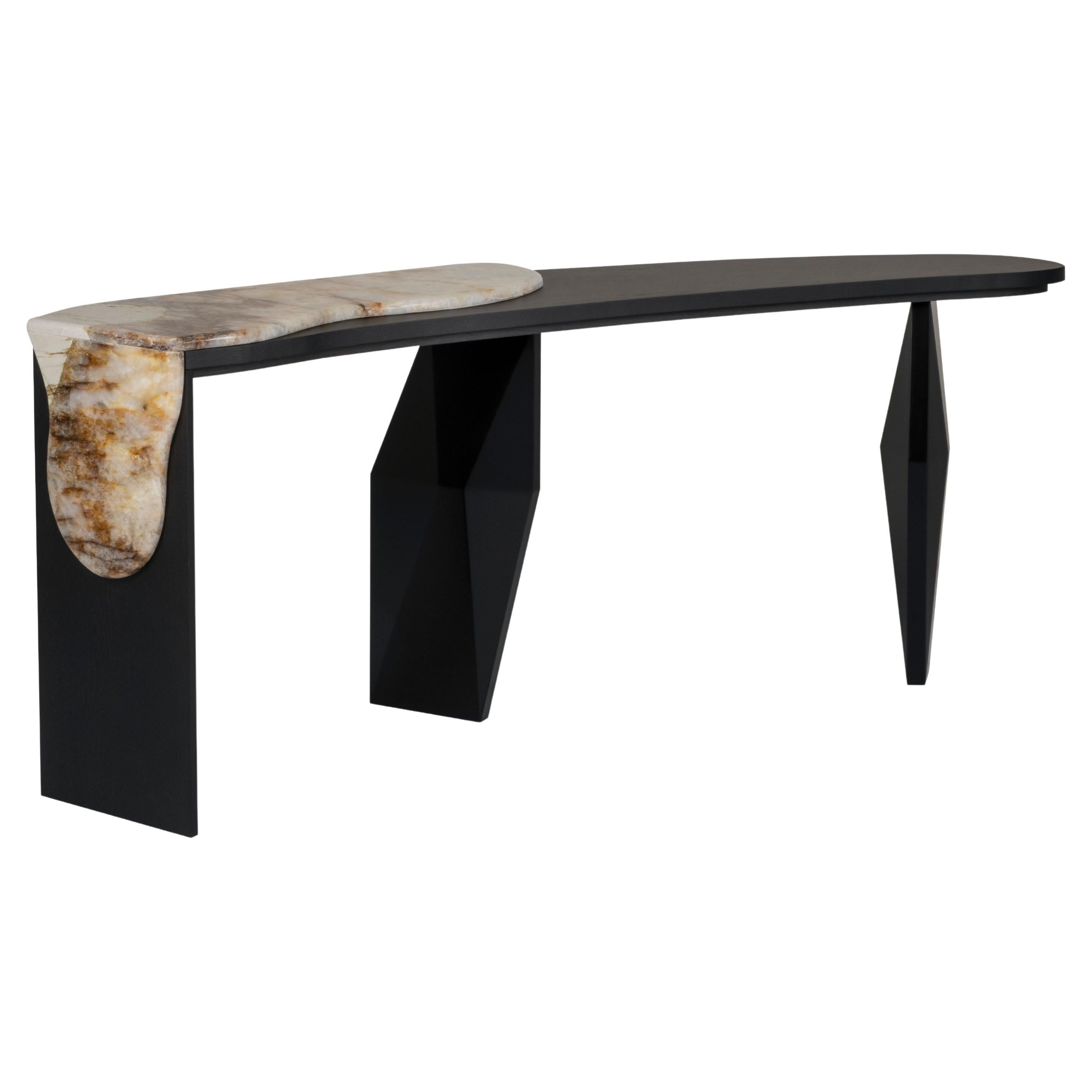 Moderner Konsolentisch Menir, Marmor Calacatta Viola Handmade Portugal Greenapple im Angebot