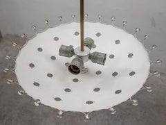 Modern Metal and Glass "Stars" Chandelier, Flush Mount by Emile Stejnar, Austria