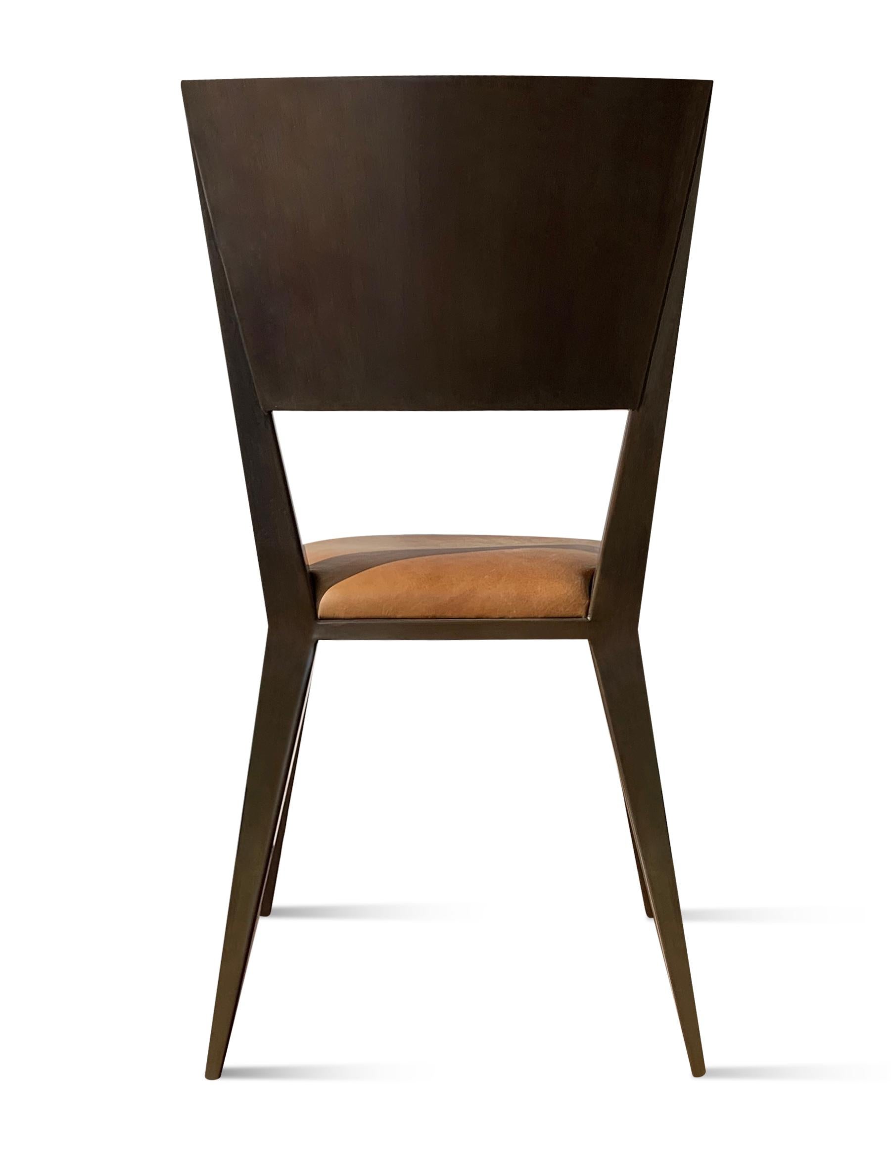 customized leather metal dining chair