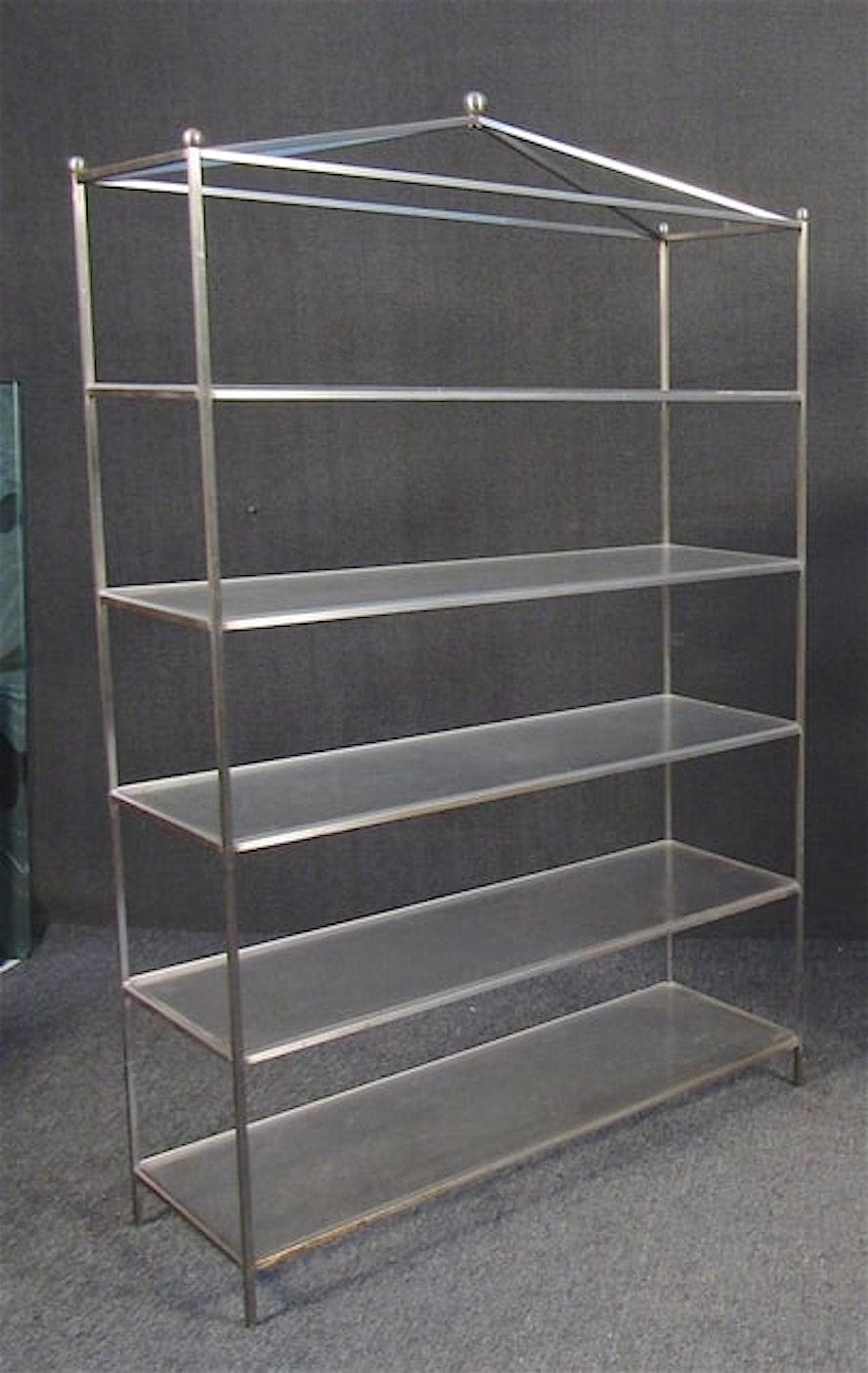 Modern Metal Bookcase In Good Condition For Sale In Brooklyn, NY