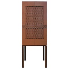 Modern Metal Cabinet with Medieval Lattice Design