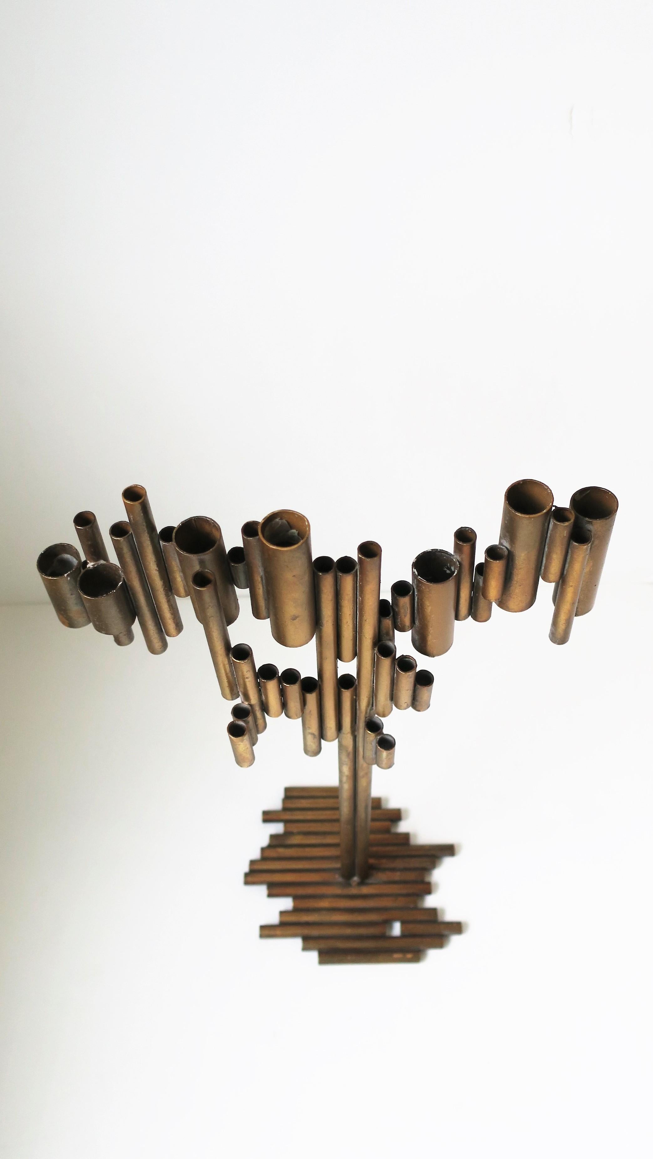 Modern Metal Candelabra Sculpture 4