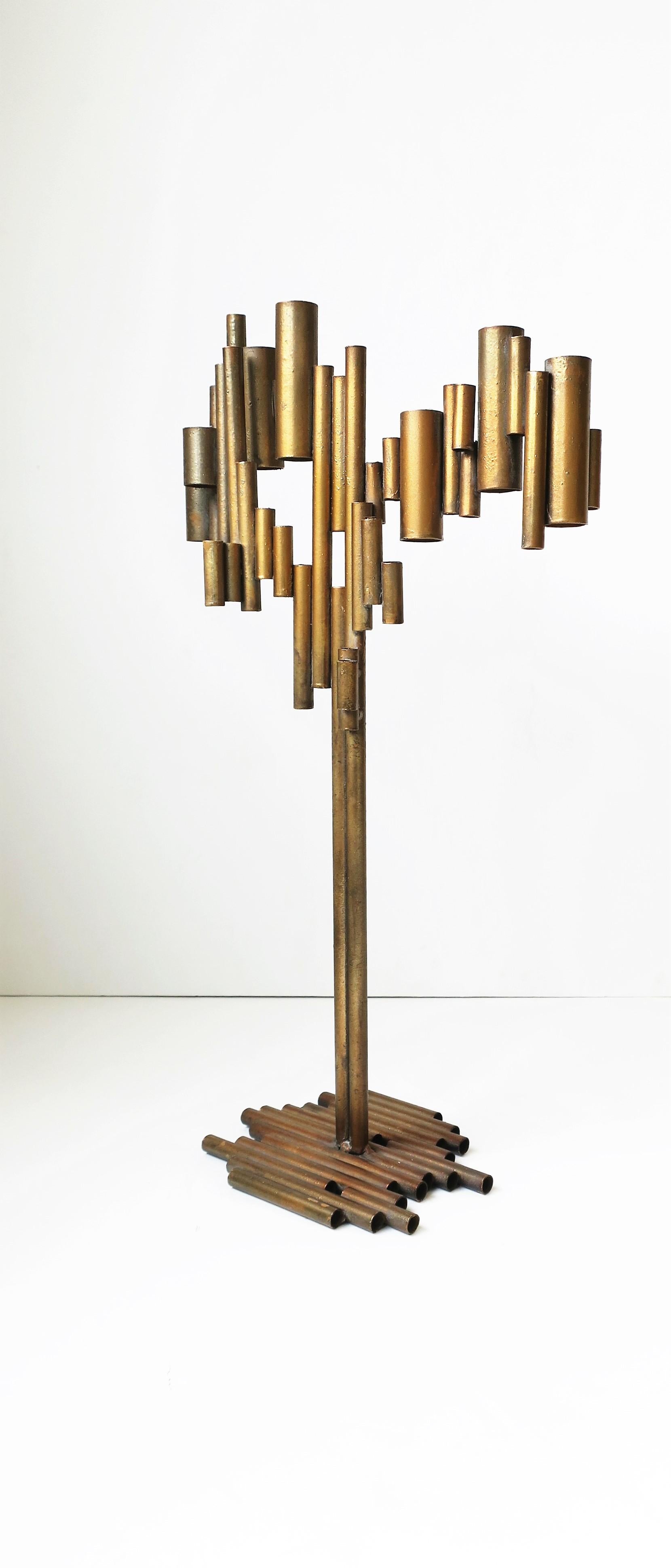 Modern Metal Candelabra Sculpture 1