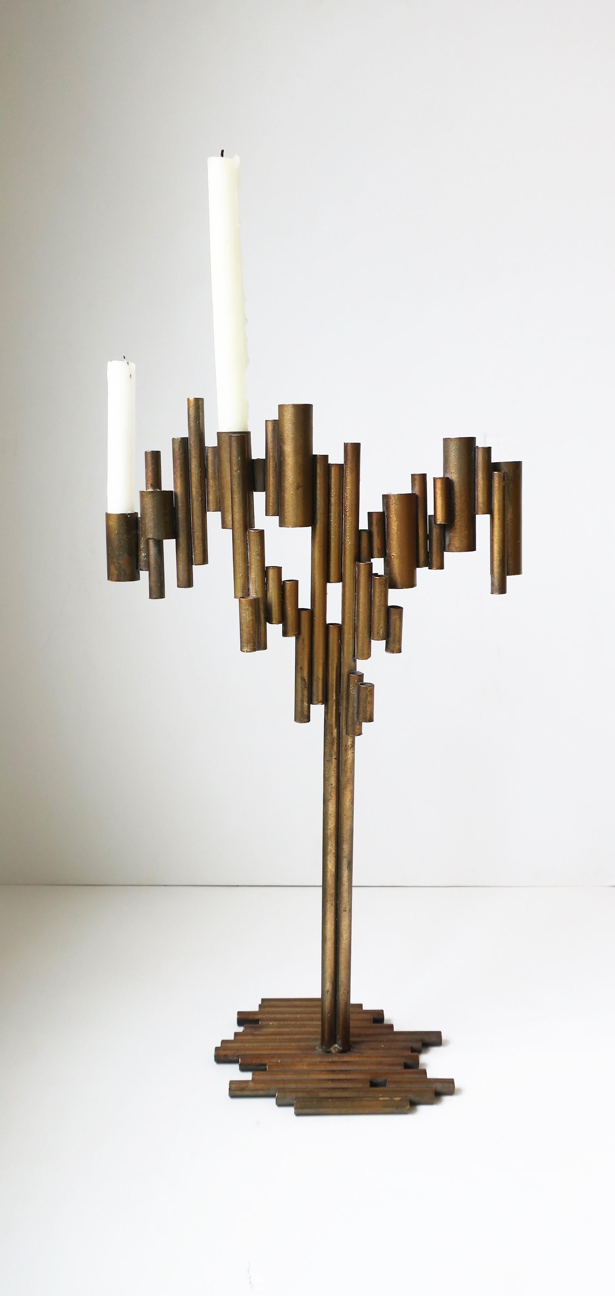 Modern Metal Candelabra Sculpture 2