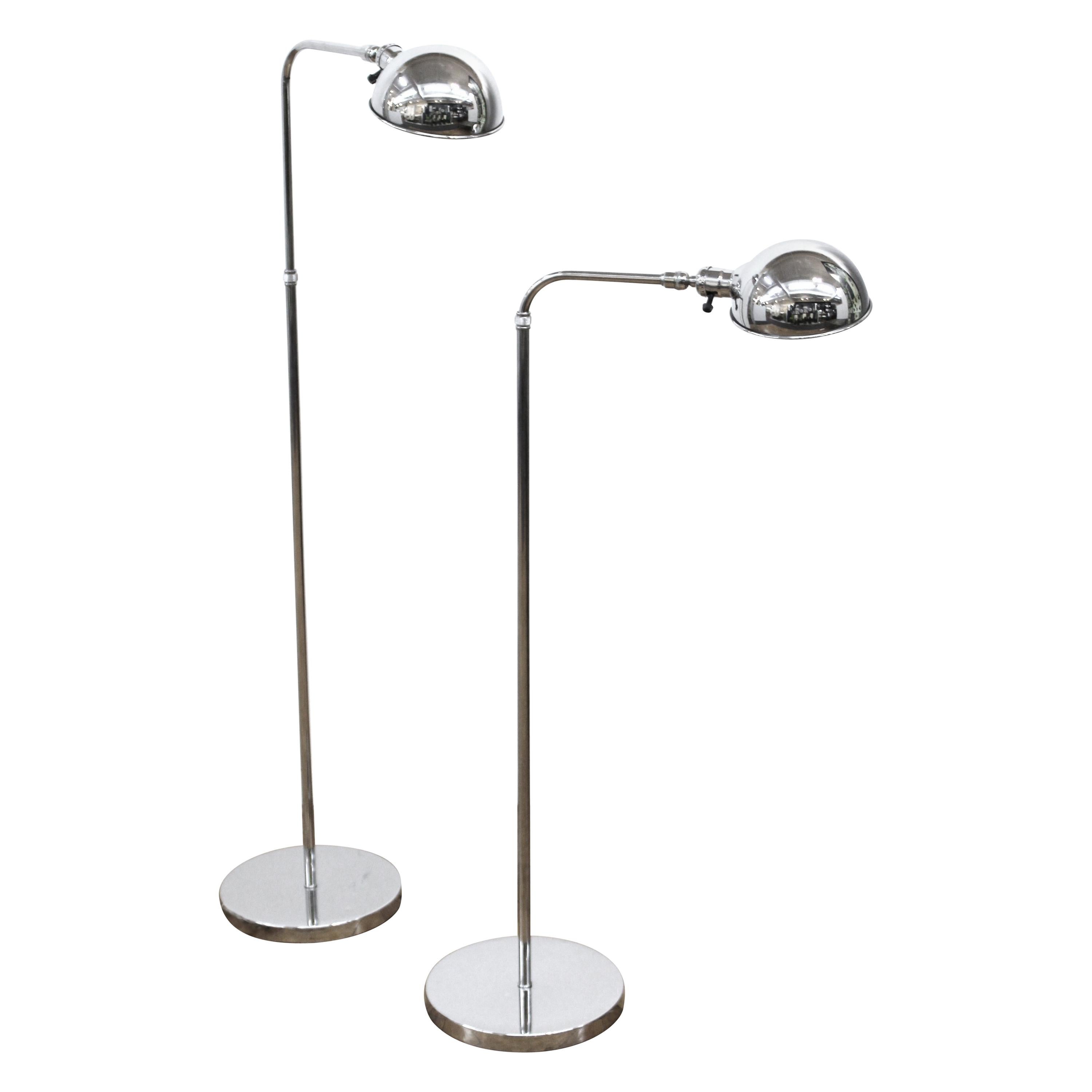 Modern Metal Floor Reading Lamps with Adjustable Height