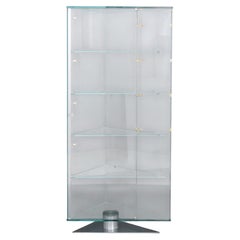 Modern Metal & Glass Illuminated Display Shelf