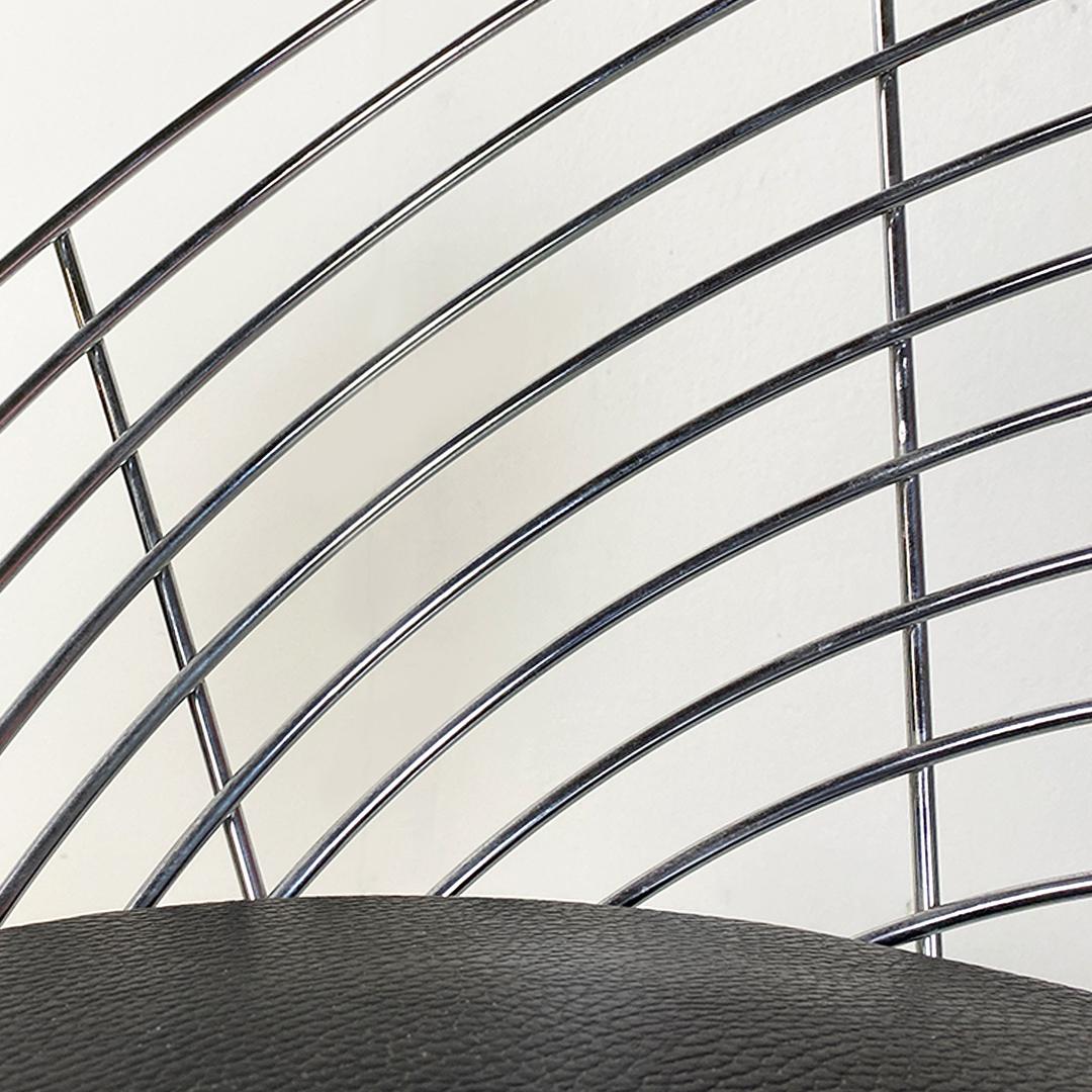 Modern Metal, Leather V-Chair 8800 Armchair by Verner Panton, Fritz Hansen 1980s 5