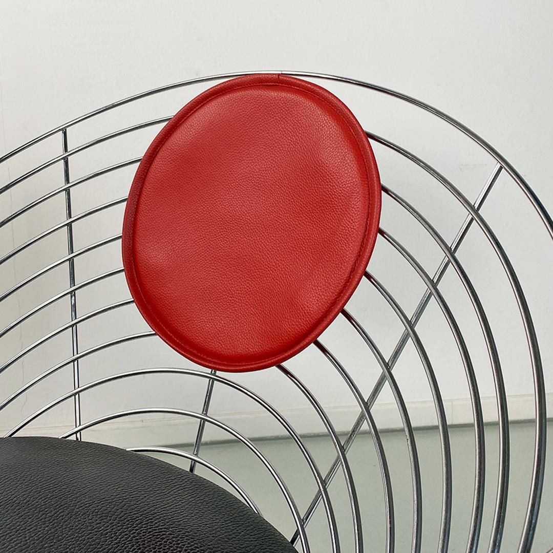 Modern Metal, Leather V-Chair 8800 Armchair by Verner Panton, Fritz Hansen 1980s 2