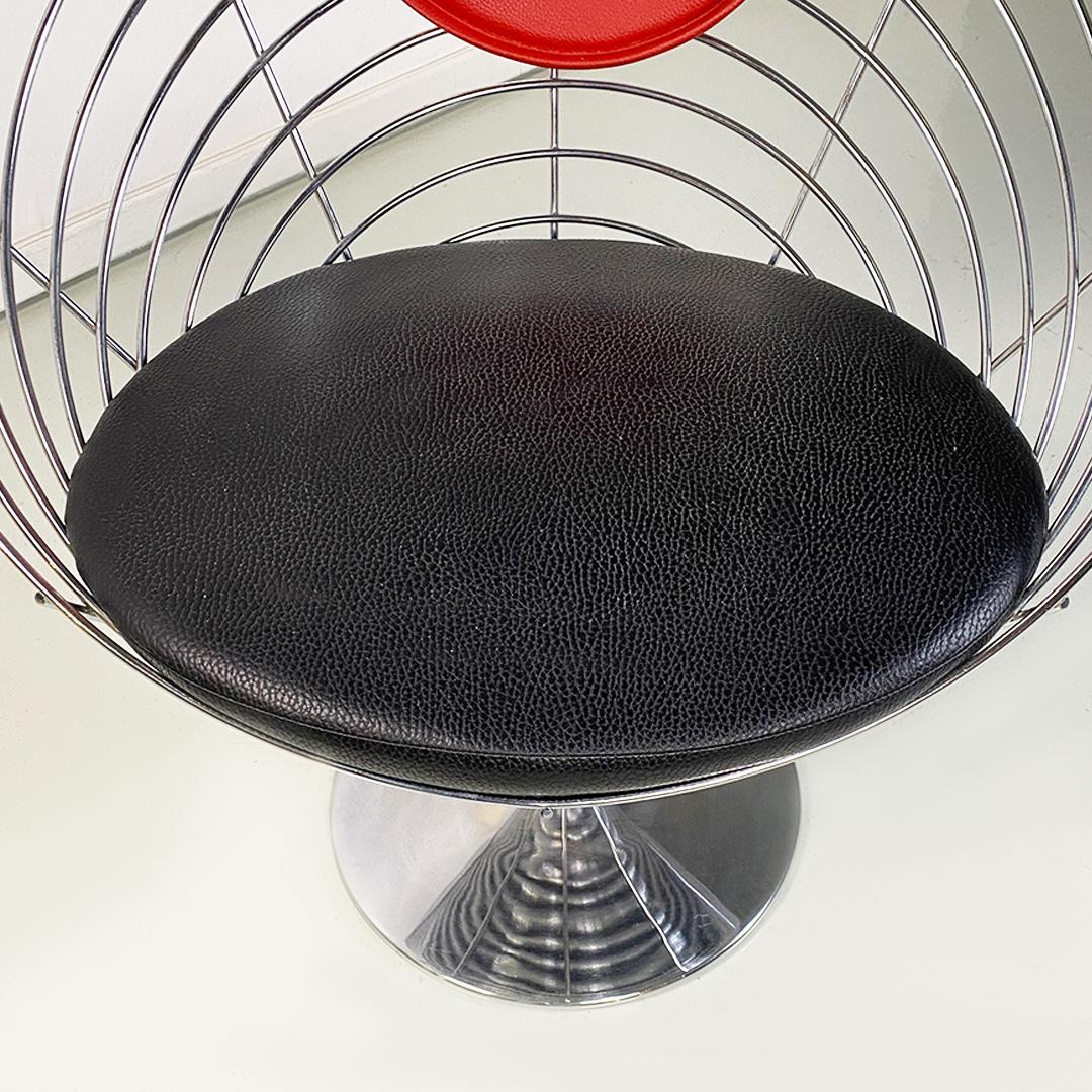 Modern Metal, Leather V-Chair 8800 Armchair by Verner Panton, Fritz Hansen 1980s 4