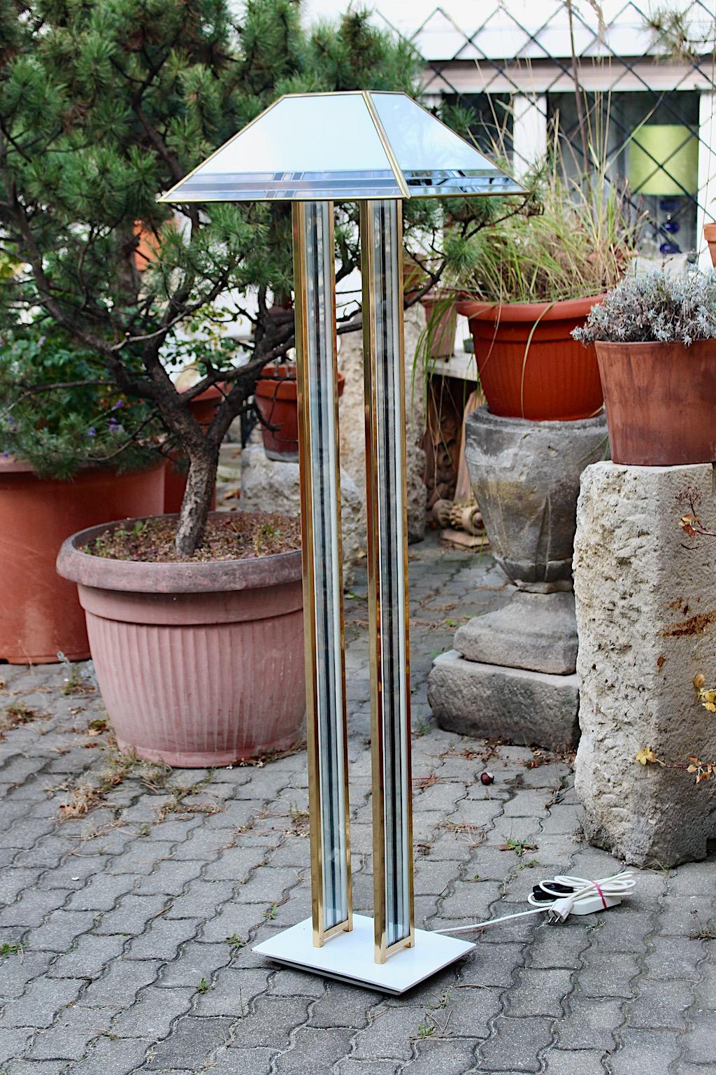 European Modern Metal Lucite Vintage Floor Lamp Albano Poli for Poliarte, 1970s, Italy For Sale