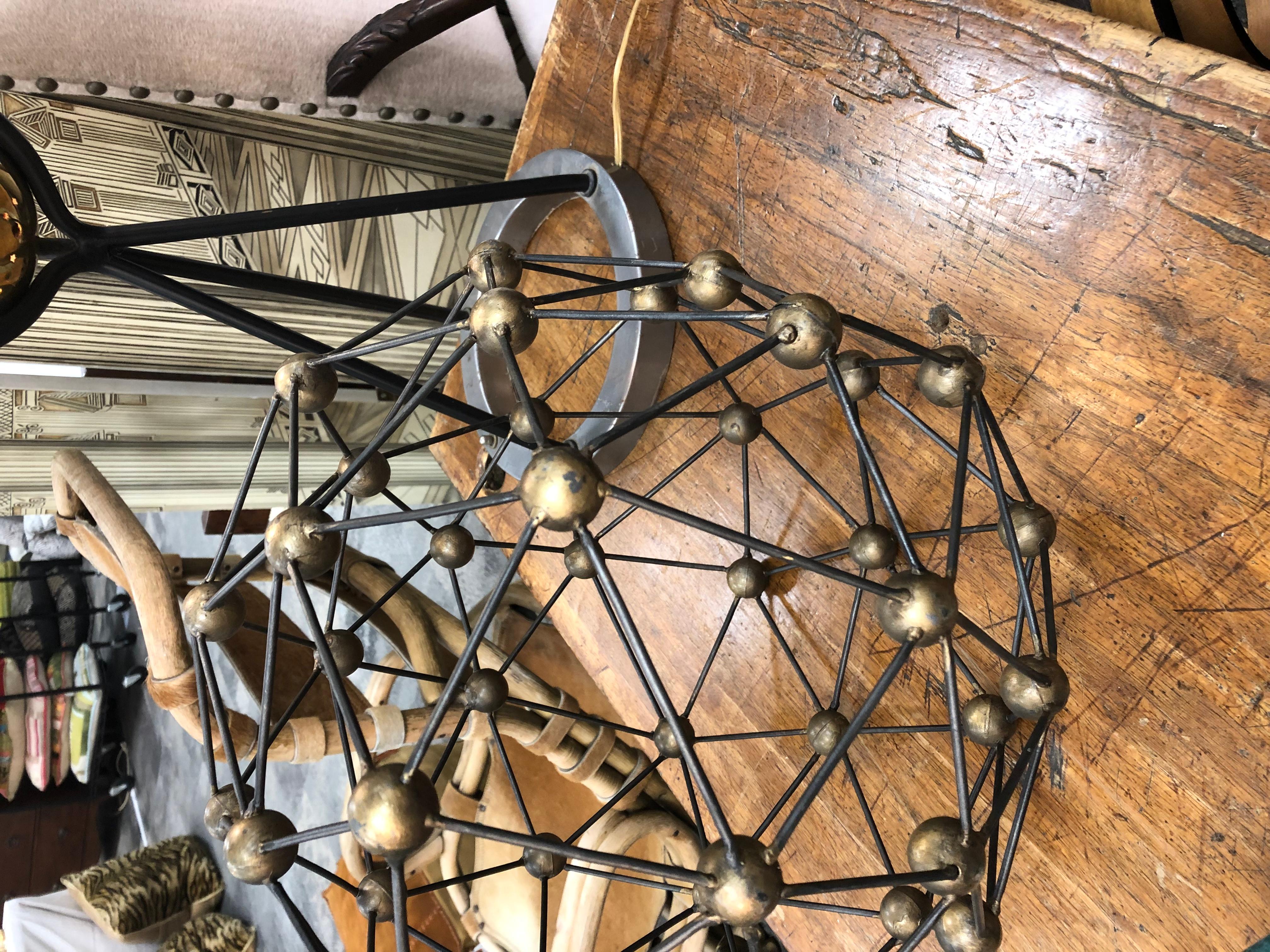 American Modern Metal Molecule Sphere Sculpture For Sale